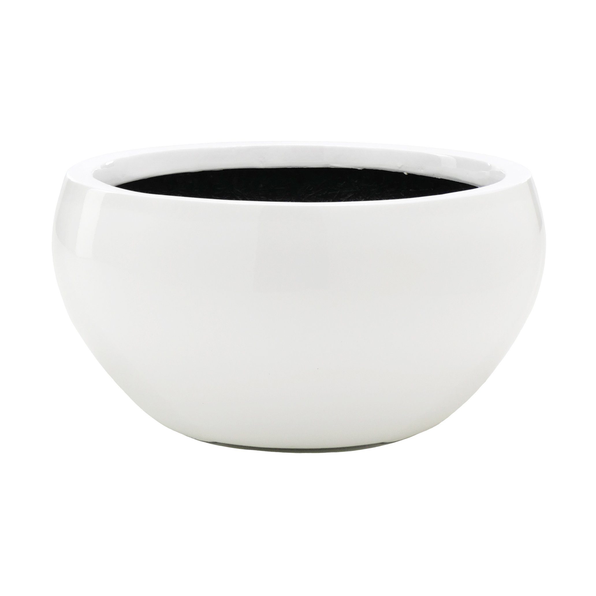 Flingora Pflanzschale Alodie, Fiberglas - Indoor & Outdoor - Weiß - Ø 40 cm günstig online kaufen