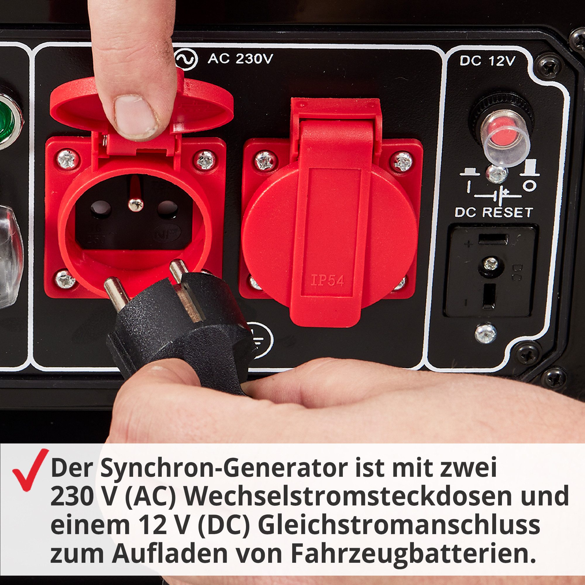 Hecht Stromerzeuger Notstromaggregat Benzin GG 3300W, 3,30 in kW, 7 PS - 5,2 kW - 15 Liter