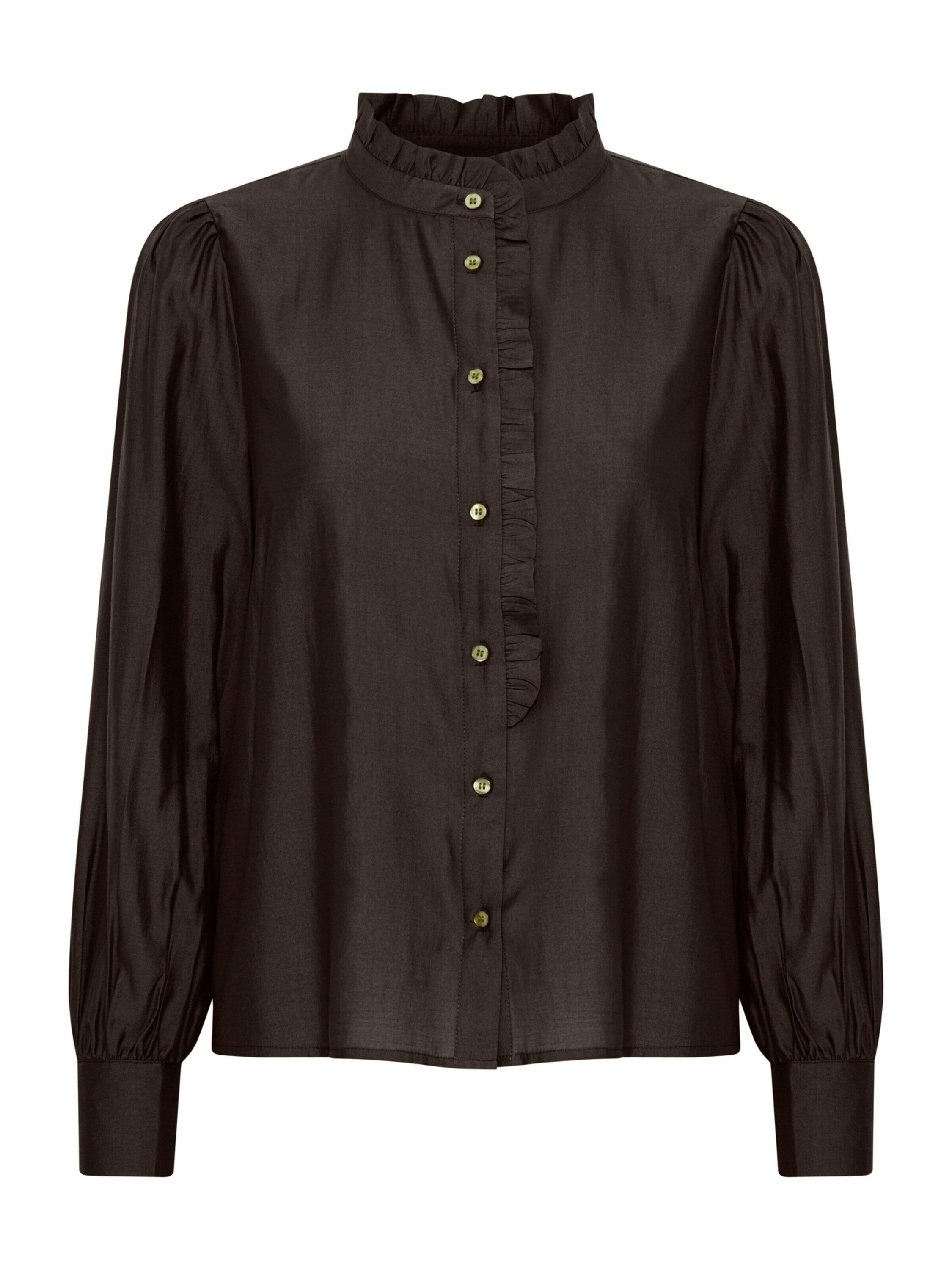 Ichi Langarmbluse IH KARLANI (1-tlg) Drapiert/gerafft