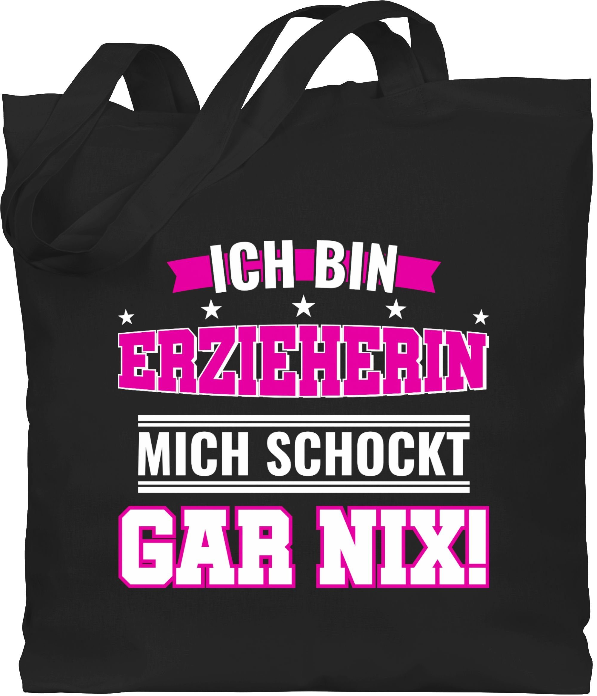 Shirtracer Umhängetasche Ich bin Erzieherin, Beruf und Job Geschenke 1 Schwarz