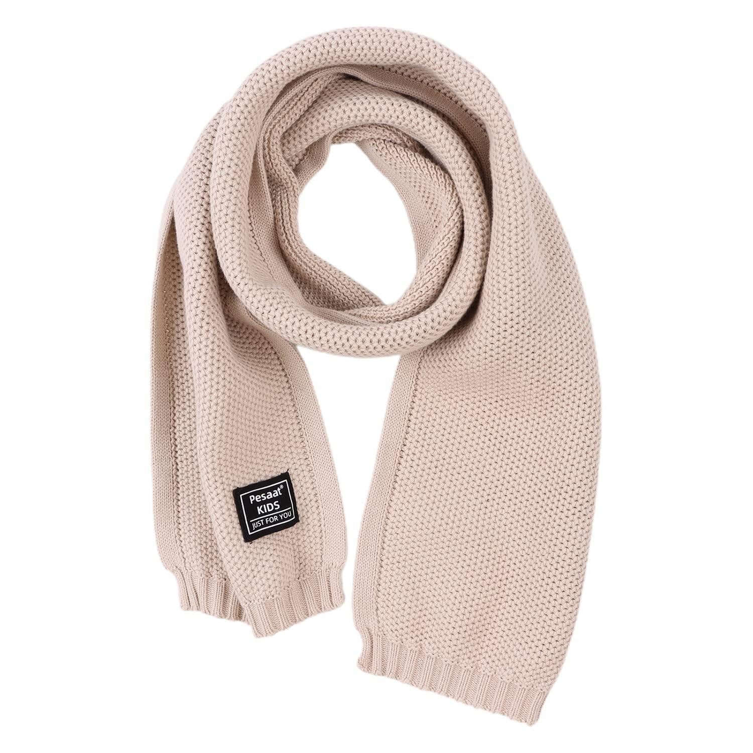 LuxusKollektion Fleeceschal Schal Kinder Fleece Winter Rundschal Beige, (1-St)