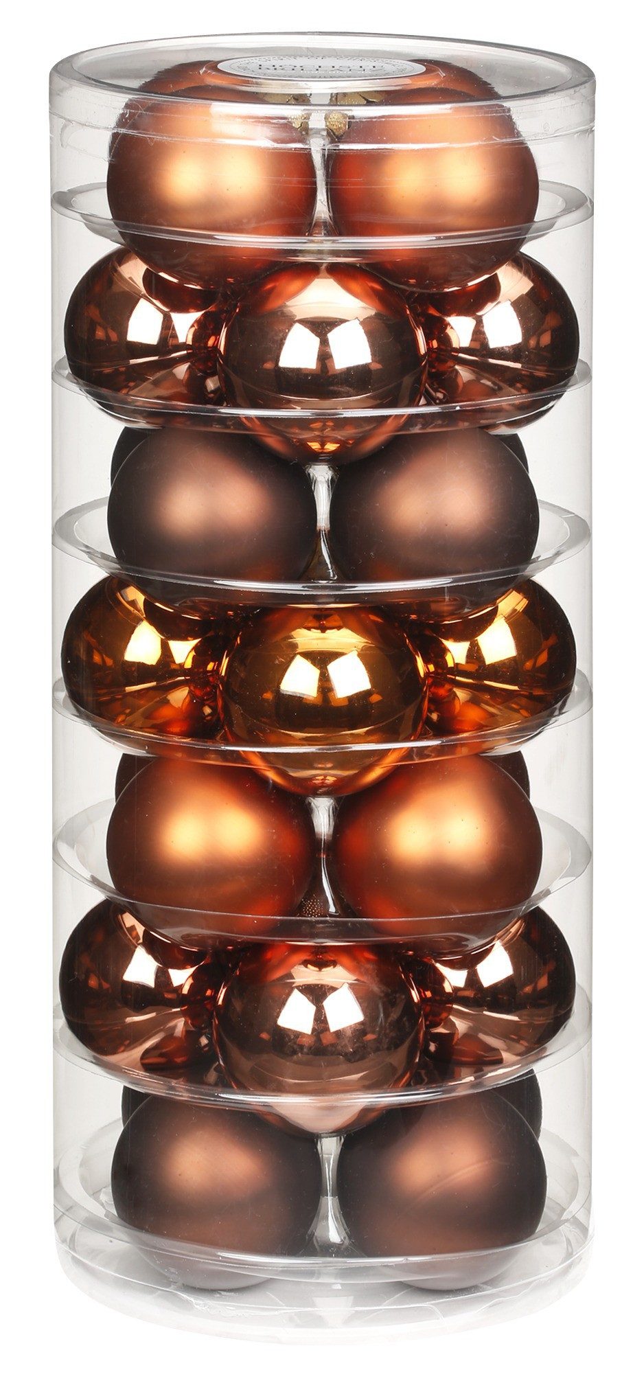 MAGIC by Inge Weihnachtsbaumkugel, Weihnachtskugeln Glas 4,5cm x 28 Stück - Copper Brown Mix