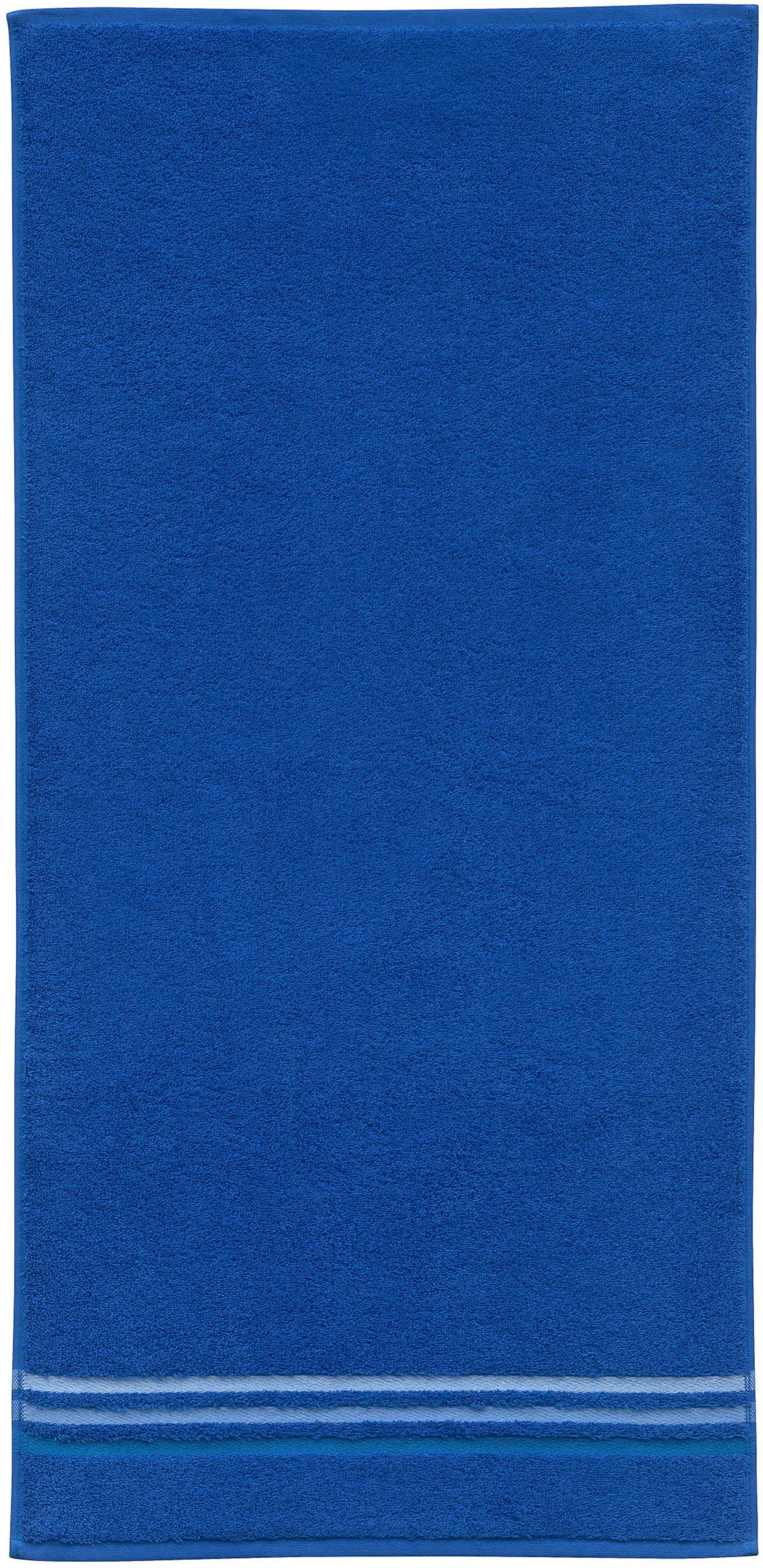 Frottier Streifenbordüre, Baumwolle, Skyline Color eleganter kuschelweicher Schiesser OEKO-TEX®-zertifiziert im Duschtücher royalblau IN Set by GREEN MADE mit (2-St), aus 2er