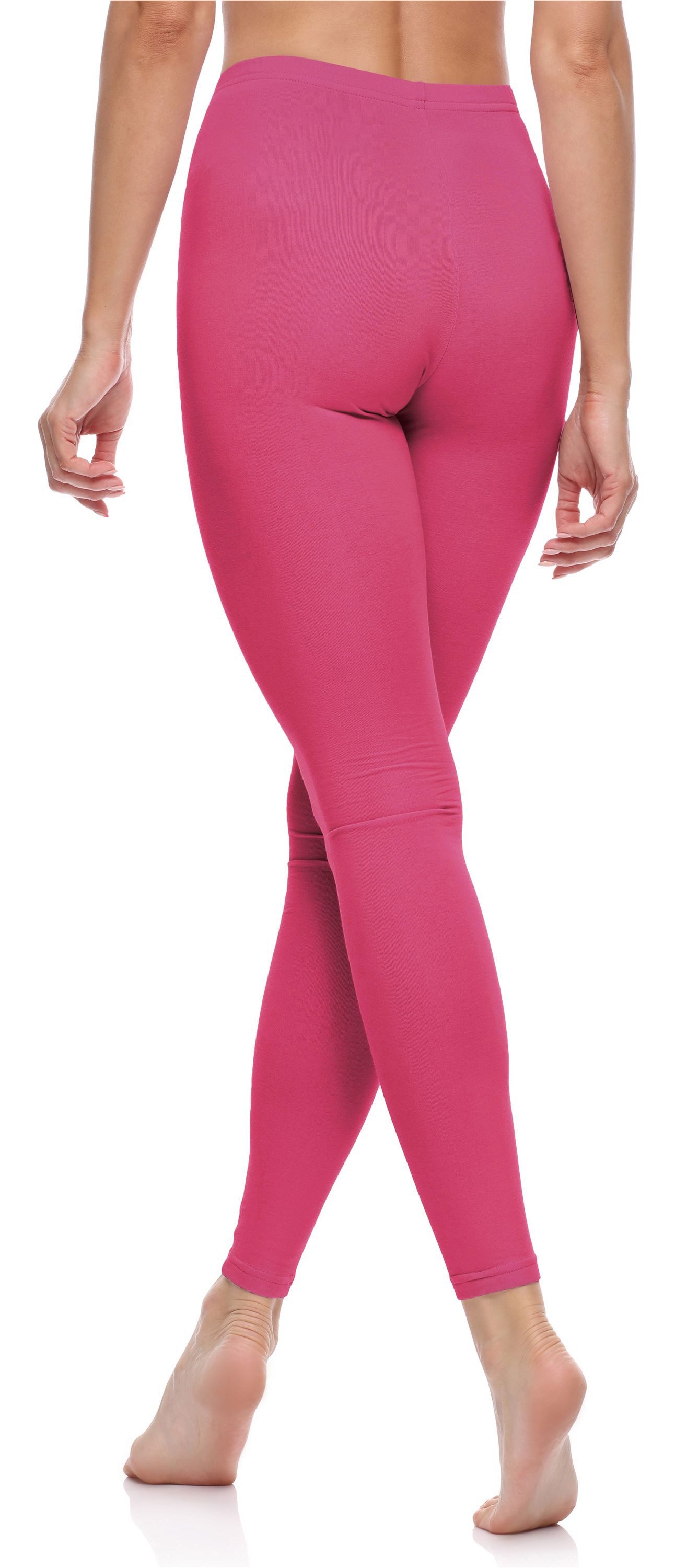 Merry Style Leggings Damen Hosen lang aus Baumwolle MS10-198 (1-tlg) elastischer Bund, eng – Bild 3 von 5