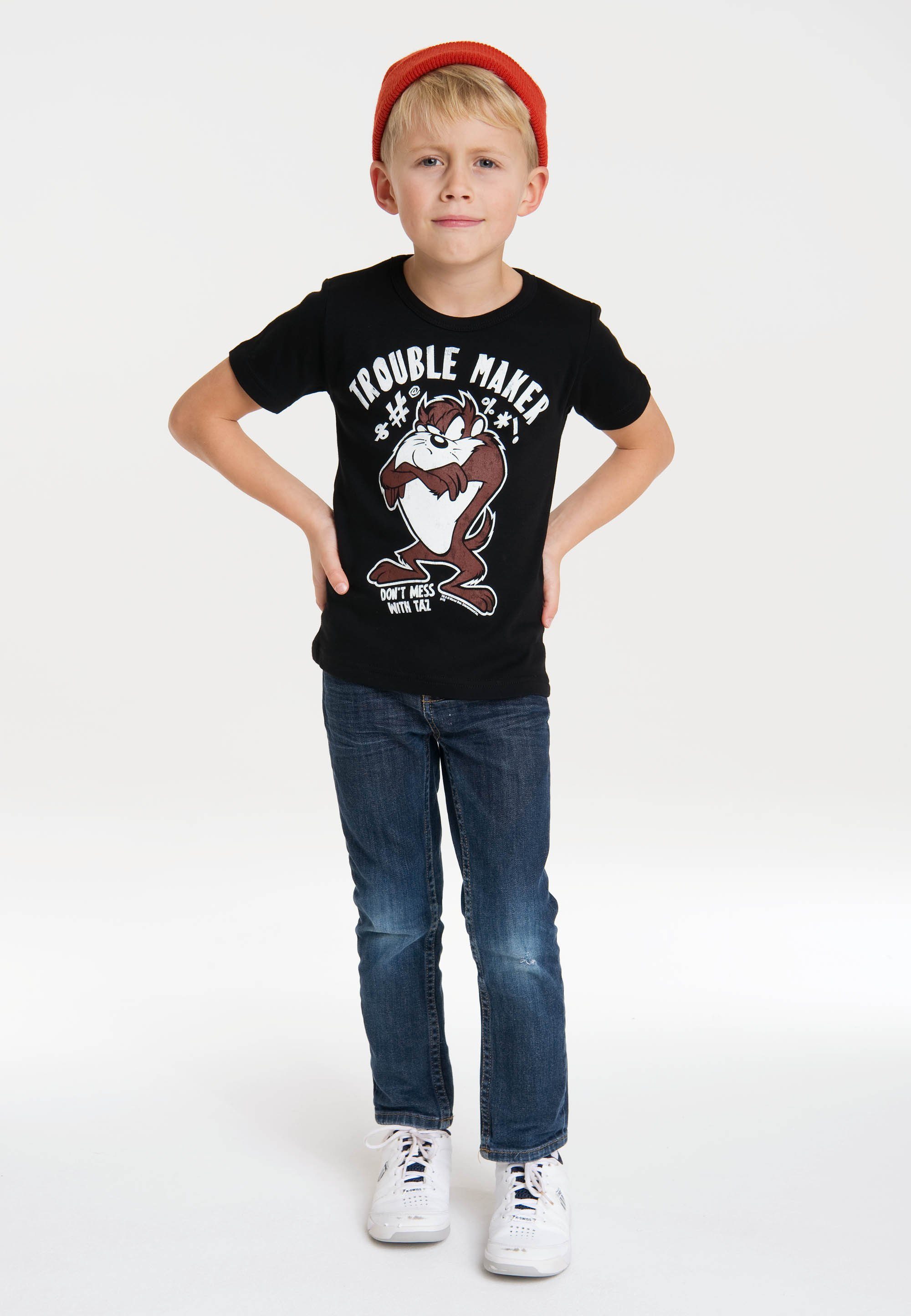 LOGOSHIRT T-Shirt T-ShirtTaz - Looney Tunes mit tollem Frontprint