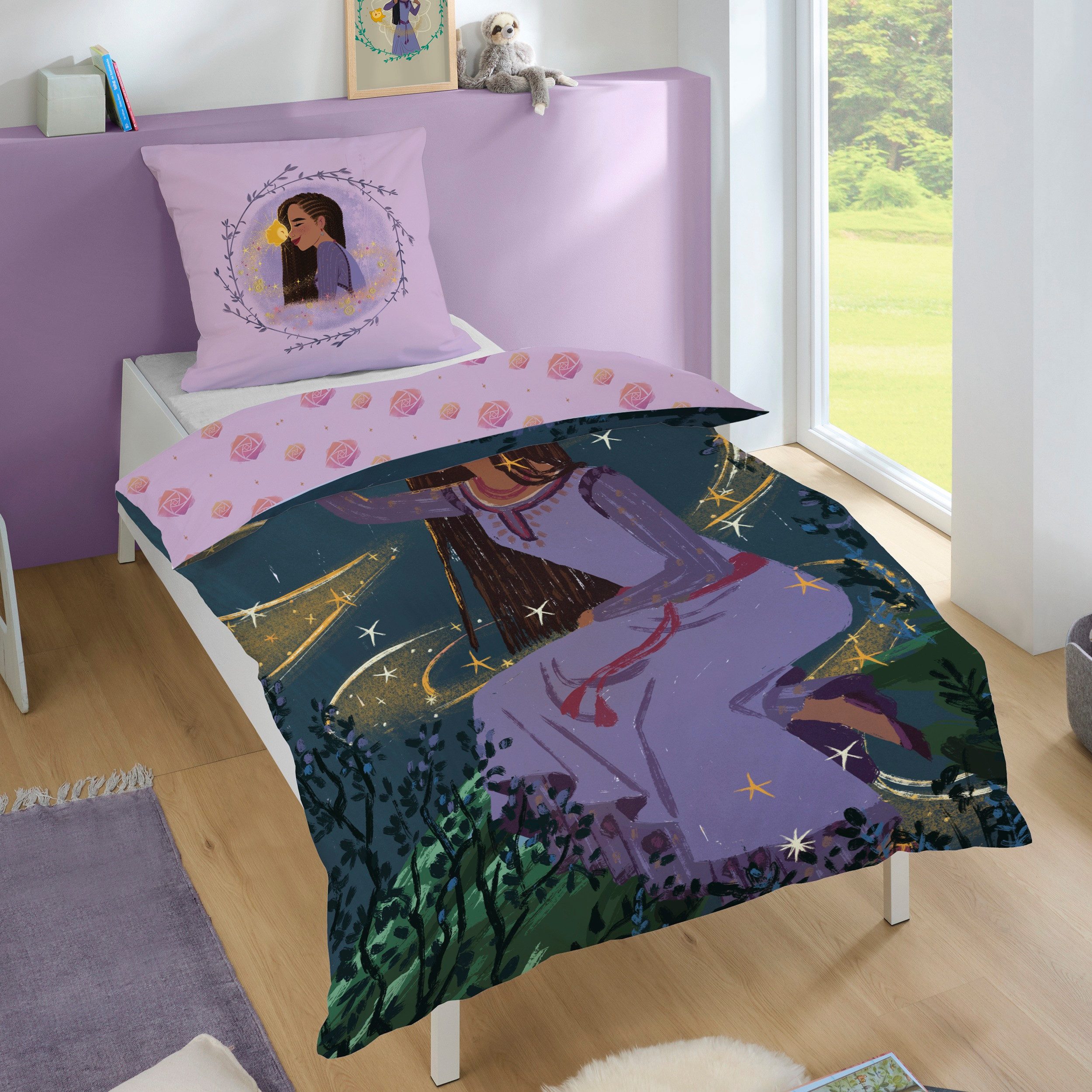 Familando Kinderbettwäsche Wish Asha & Star, Set 135x200 80x80 cm, Fleece, günstig online kaufen