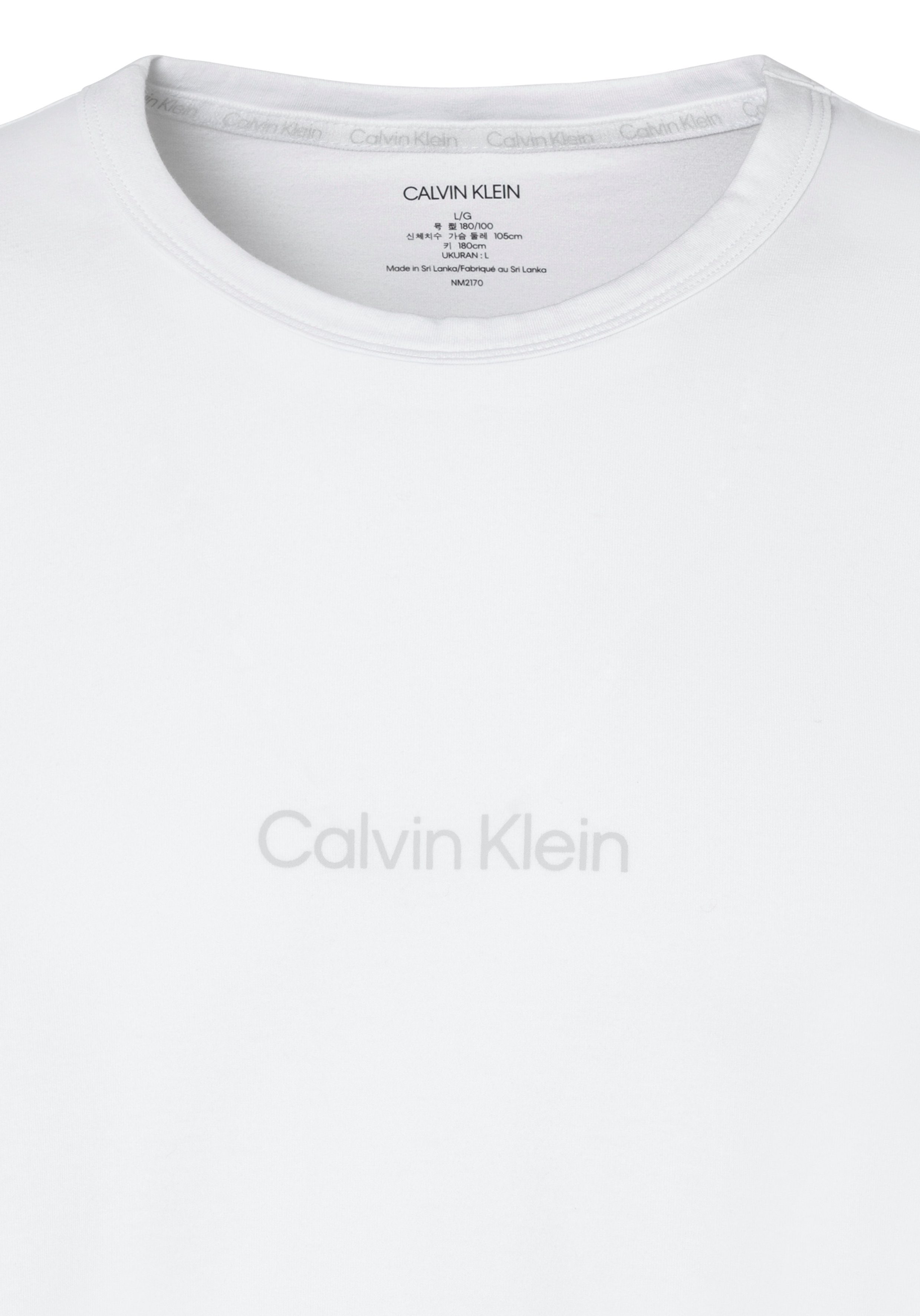 Underwear Druck T-Shirt mit Calvin Klein Logo weiß