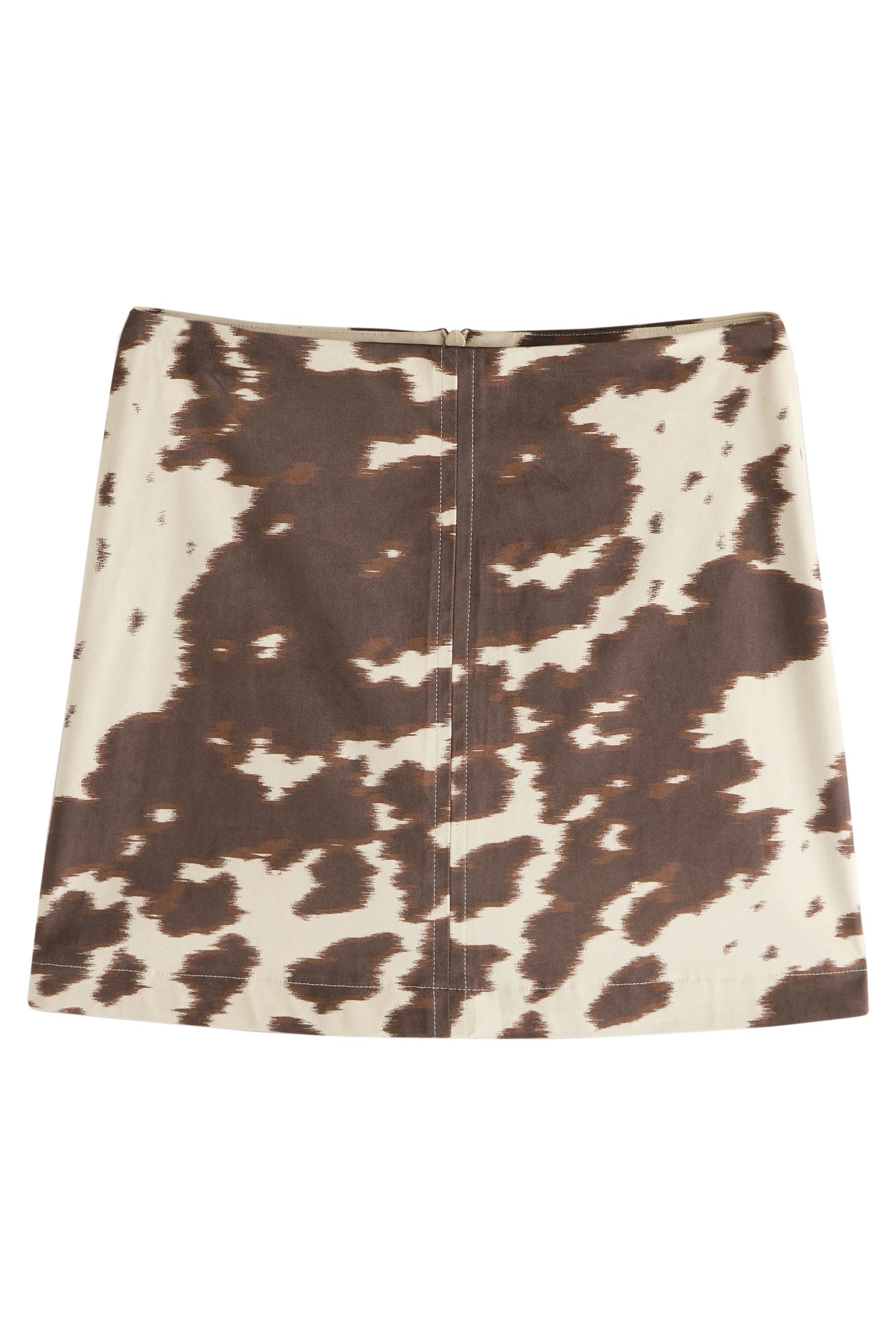 Next Minirock Minirock mit Kuh-Print aus Kunstveloursleder (1-tlg) günstig online kaufen