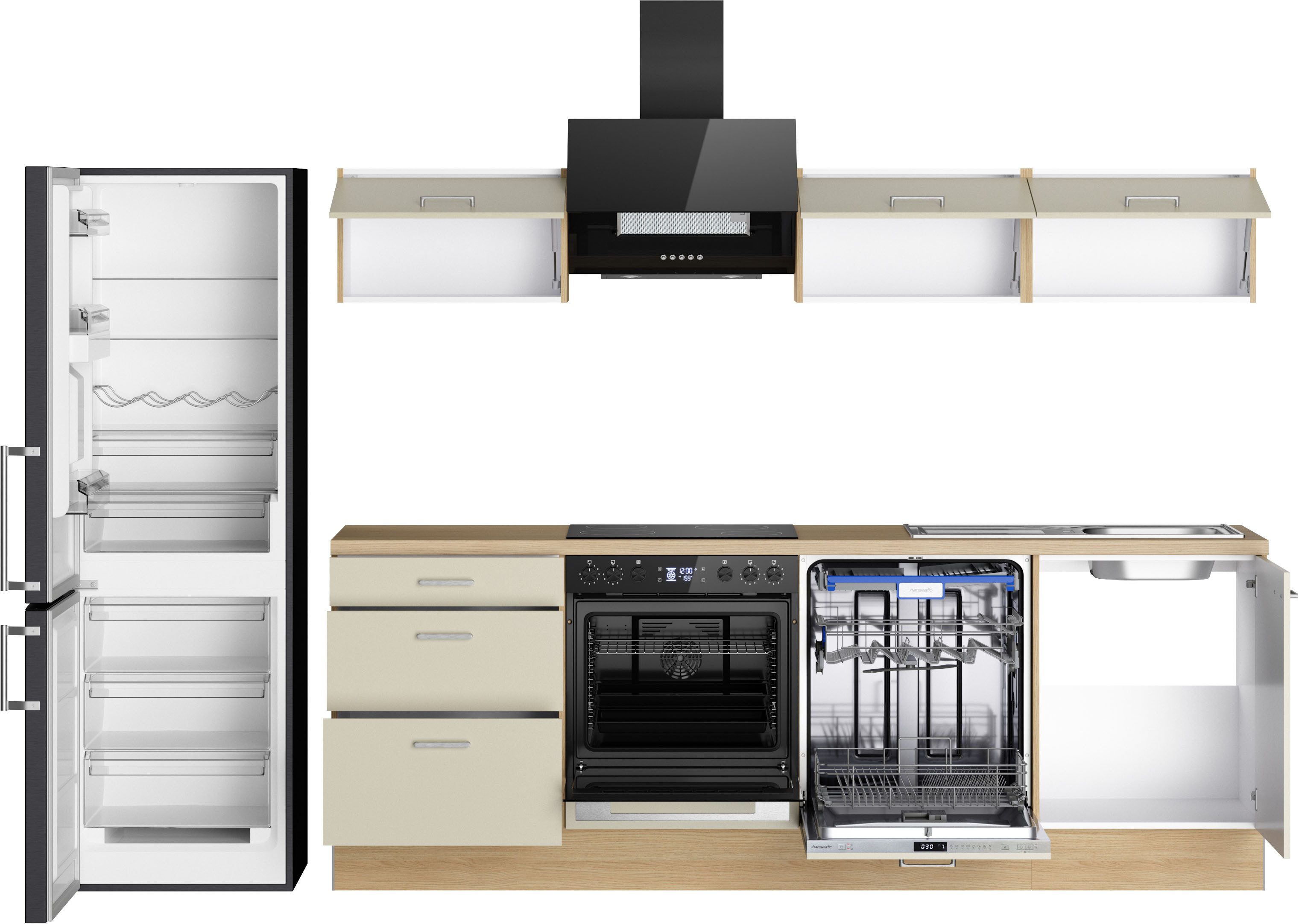 KOCHSTATION Küchenzeile KS-Sion Breite 240 cm, schnelle Montage OPTIsnap, wahlw. m.HANSEATIC-E-Geräten u.Stand Alone – Bild 5 von 5