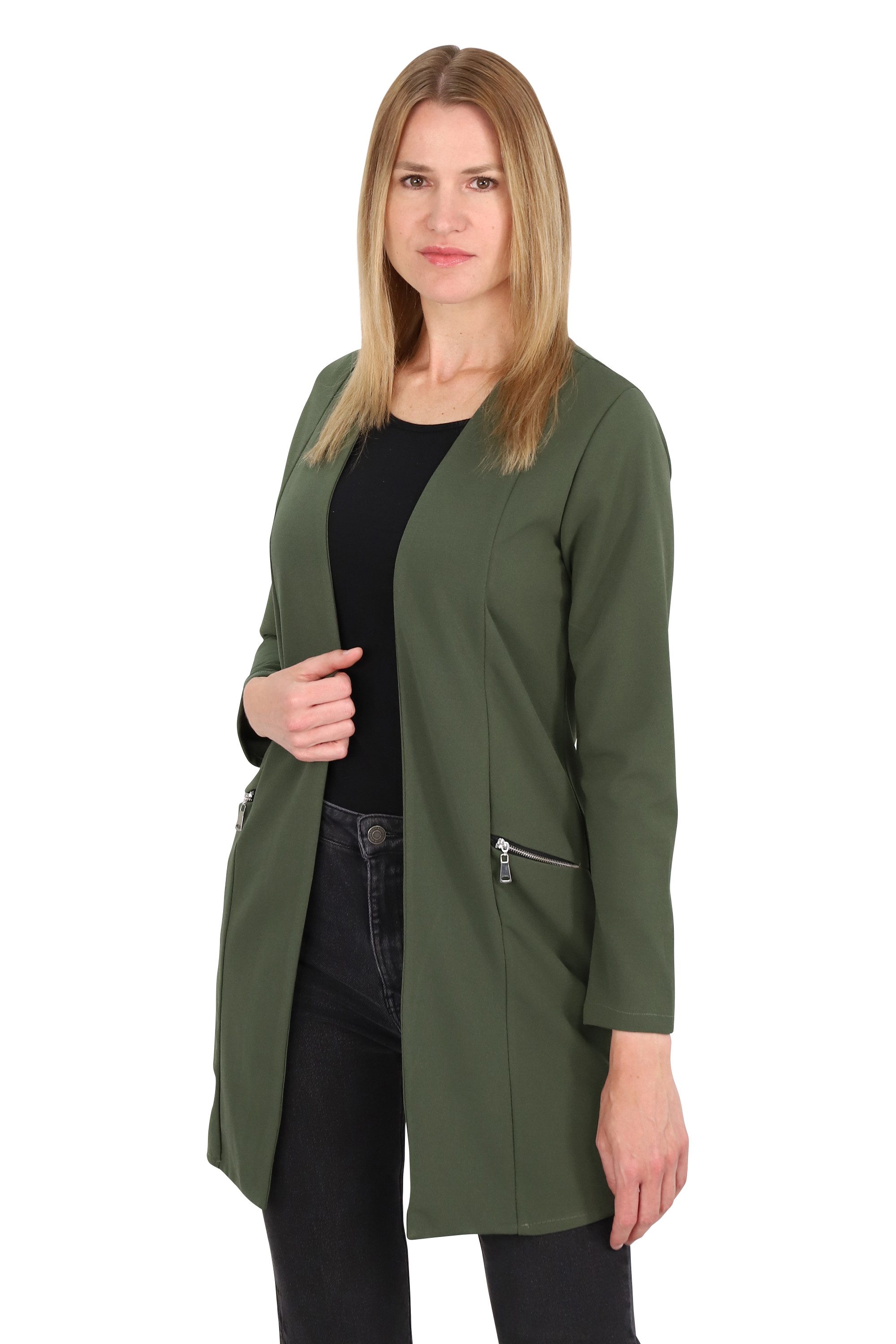 malito more than fashion Jackenblazer 6041 offener Long Blazer günstig online kaufen