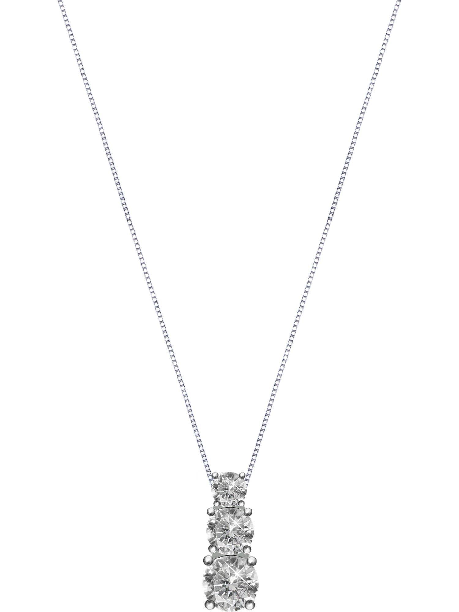 Silberkette CHRIST Damen-Kette 925er Silber, recycelt Zirkonia