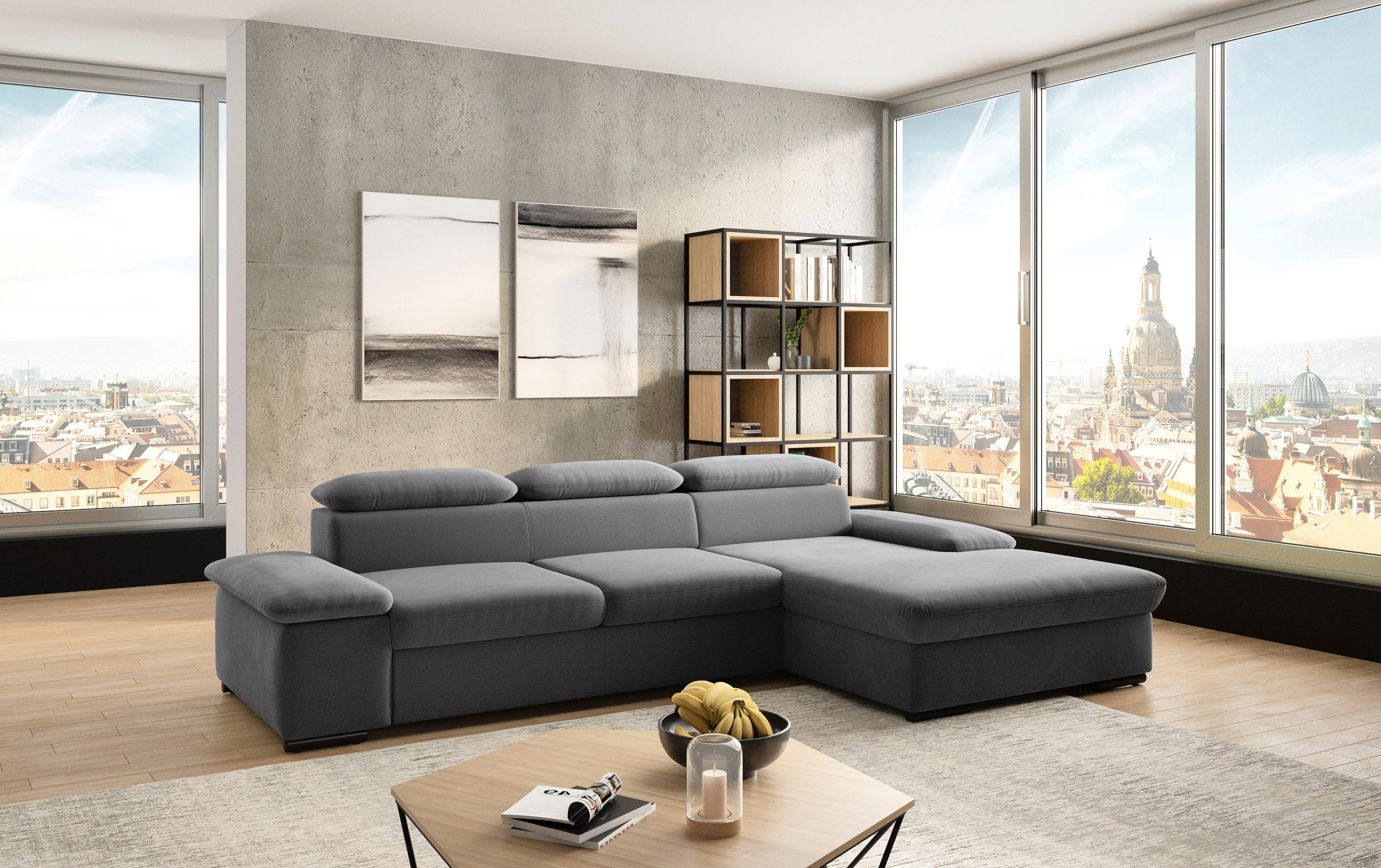 sit&more Ecksofa "Alcudia L-Form", wahlweise mit Bettfunktion günstig online kaufen