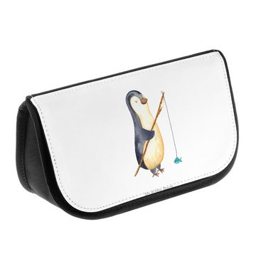 Mr. & Mrs. Panda Kosmetiktasche Pinguin Angler - Weiß - Geschenk, Neustart, Kulturtasche, Kosmetikbeu (1-tlg), Einzigartiges Design