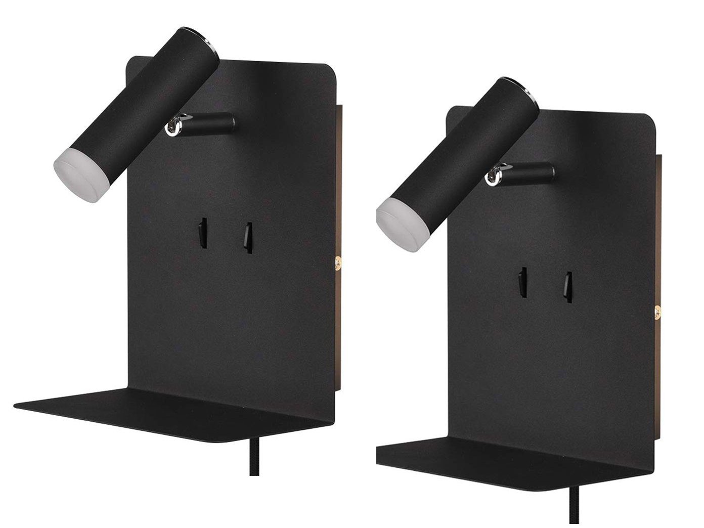 TRIO Leuchten LED Wandleuchte, USB-Anschluss mit Ladefunktion, LED fest integriert, Warmweiß, mit Kabel, Schalter Stecker für Steckdose und USB Ladefunktion H: 20cm