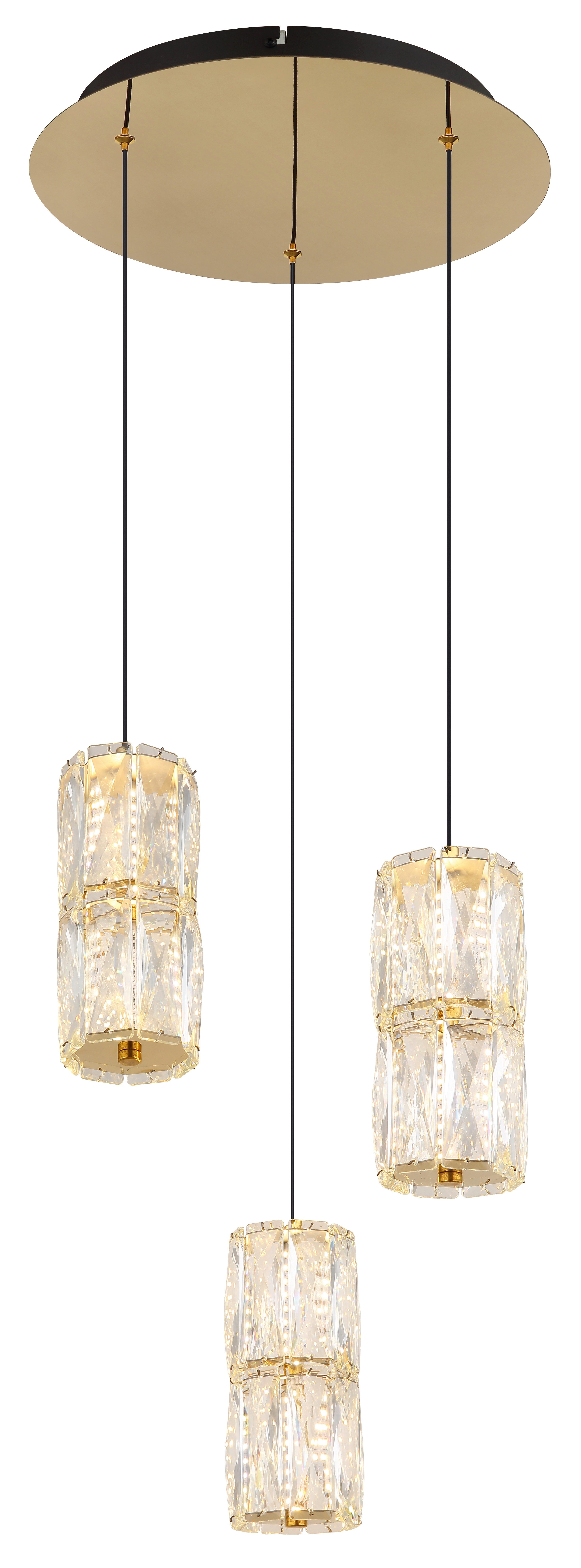 GLOBO LIGHTING LED Pendelleuchte STEFANIE, LED fest integriert, Warmweiß, Hängelampe/Hängeleuchte/Wohnzimmer/Esstisch/elegant