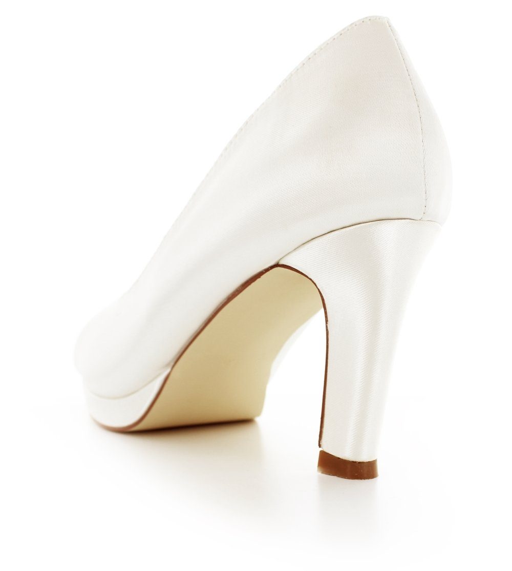 White Lady 889 ivory - einfärbbare Satin-Brautschuhe Pumps – Bild 5 von 5