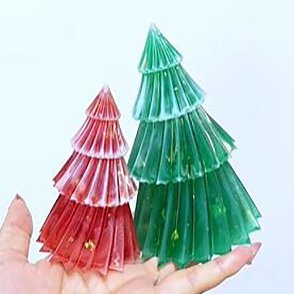 DIY-Weihnachtsbaum-Kerzenform, Gestreift Silikonform Blusmart Weihnachts-Silikonform,