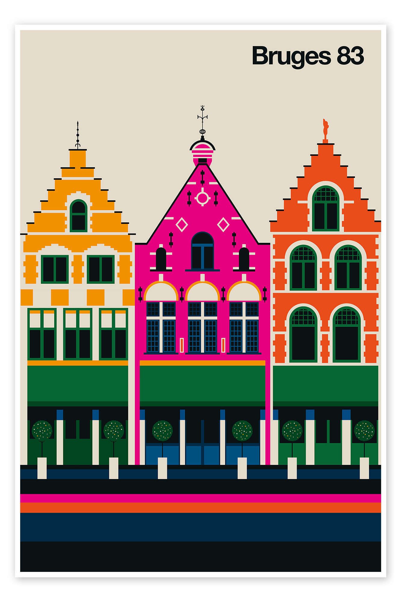 Posterlounge Wandbild Bruges 83, Bo Lundberg, erhältlich als Poster, Leinwandbild, Wandsticker oder Acrylglasbild