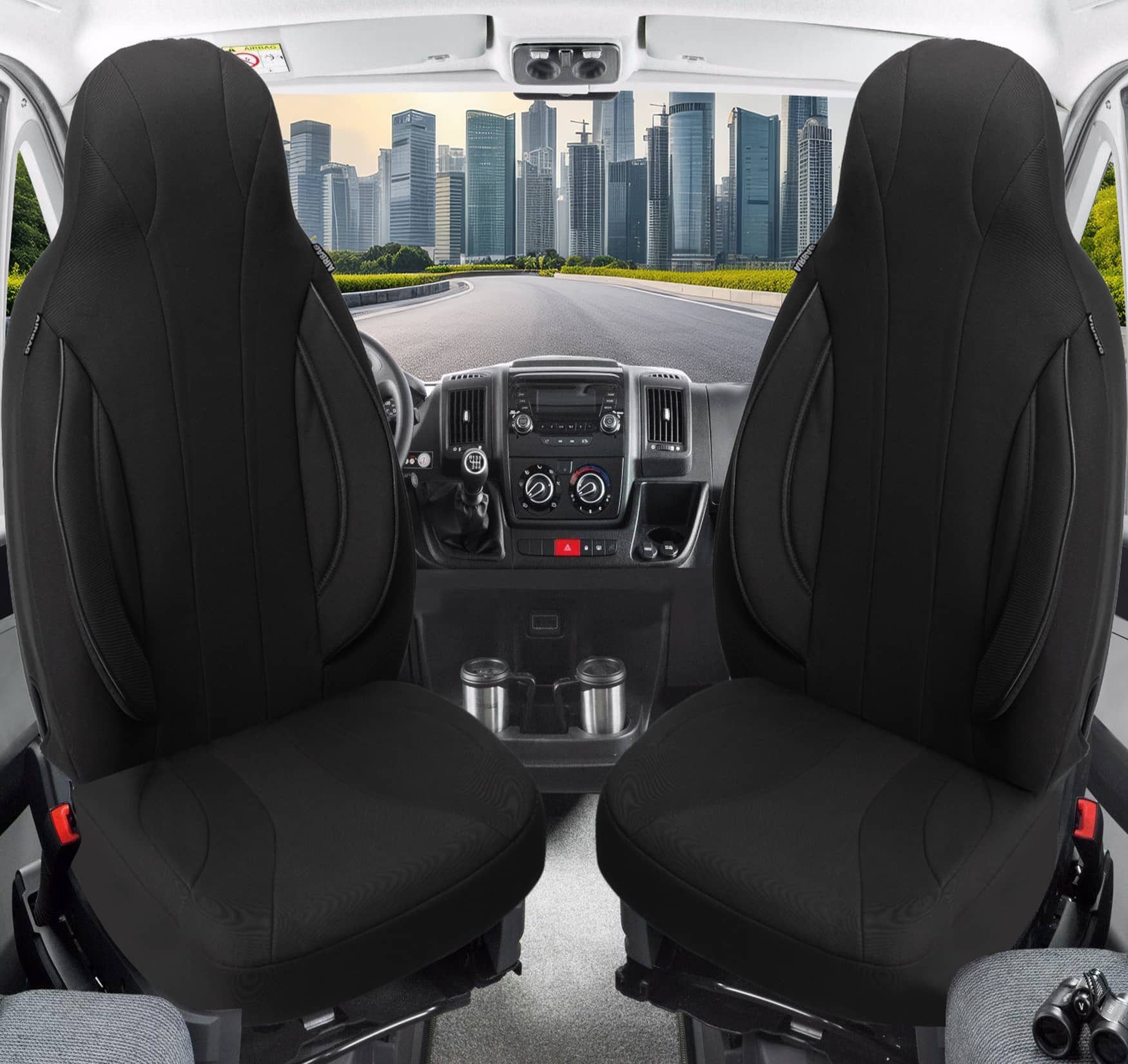 BREMER SITZBEZÜGE Autositzbezug für Ford Kuga 2 Bj 2012-19 (PL403), Set, Schonbezüge Sitzbezüge Fahrer und Beifahrer, in Schwarz