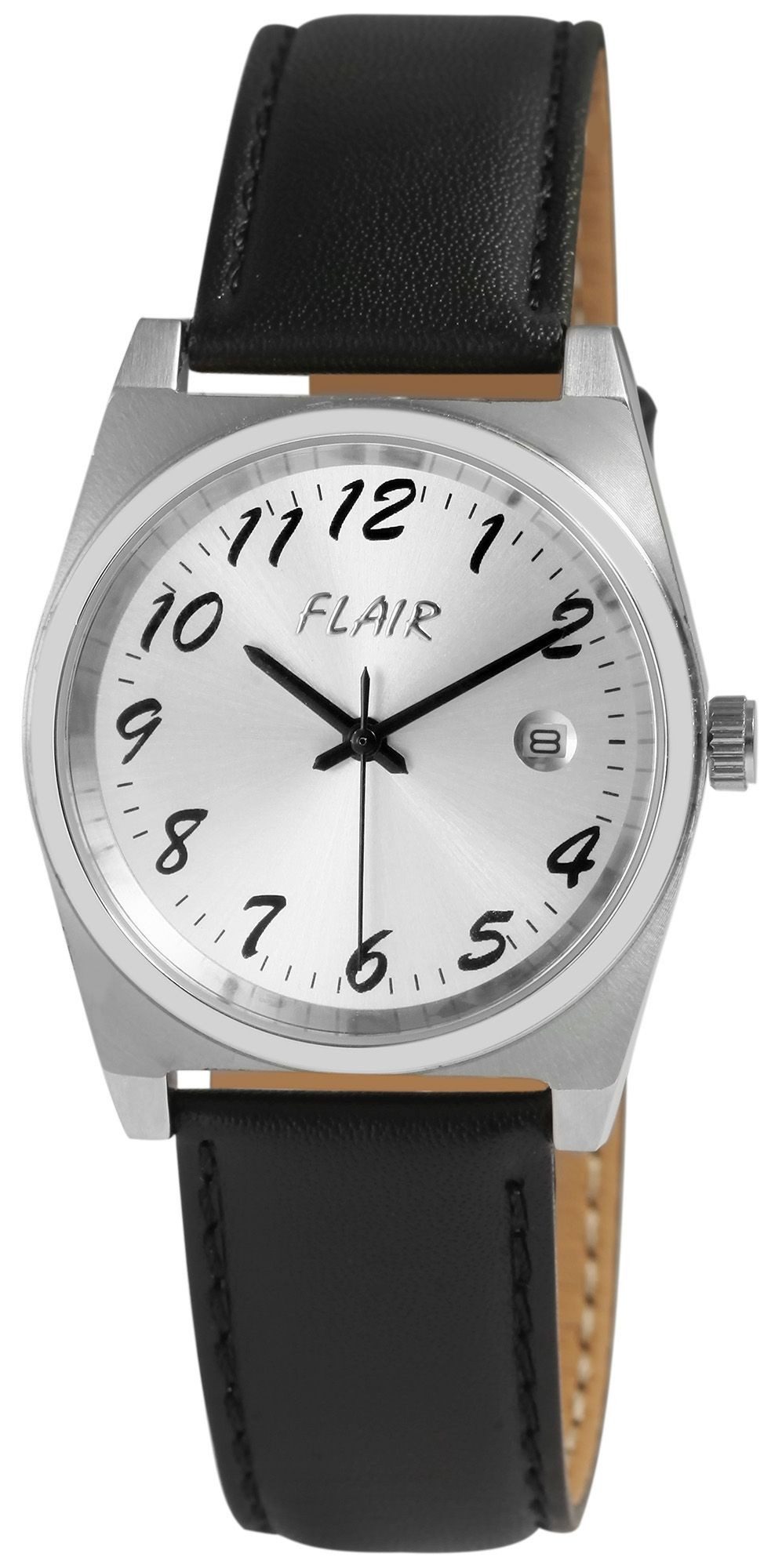 FLAIR Quarzuhr 2900236 Flair Herrenuhr mit Echtlederarmband, 5 bar