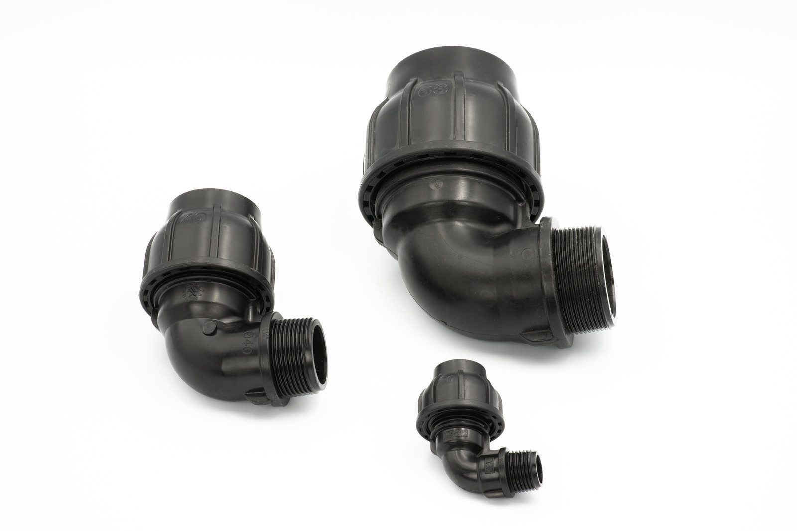 GEBO Steckfitting PE Rohr Winkel 20 mm 1/2 Zoll AG Aussengewinde Rohrwinkel