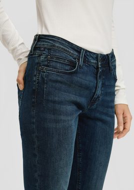 QS Stoffhose Jeans Sadie/ Skinny Fit / Mid Rise / Skinny Leg Label-Patch, Waschung