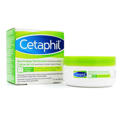 Cetaphil Nachtcreme CETAPHIL reichhaltige Nachtcreme mit Hyaluronsäure 48 g