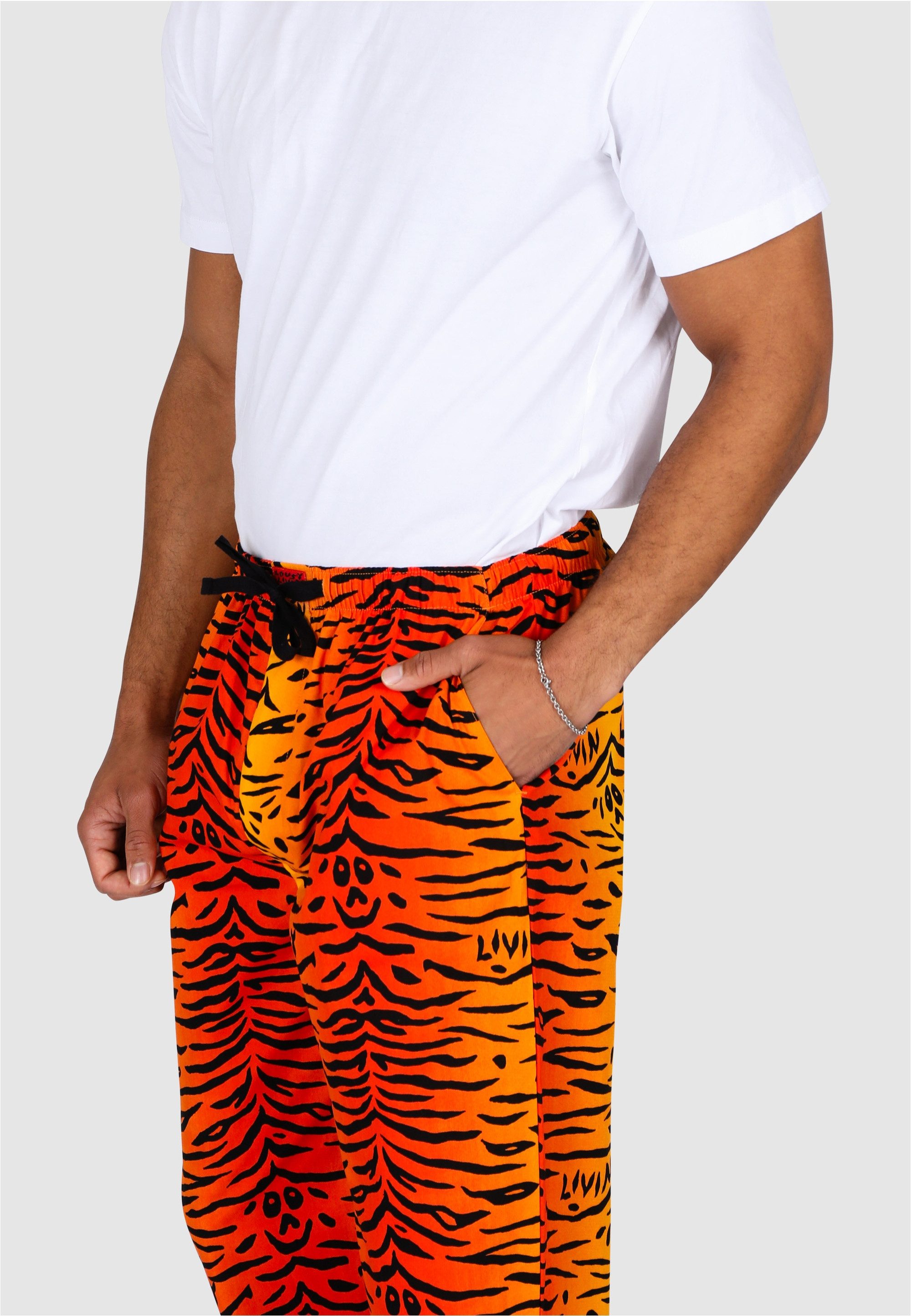 Lousy Livin Schlafhose Tiger mit trendigem Tiger-Allover-Print