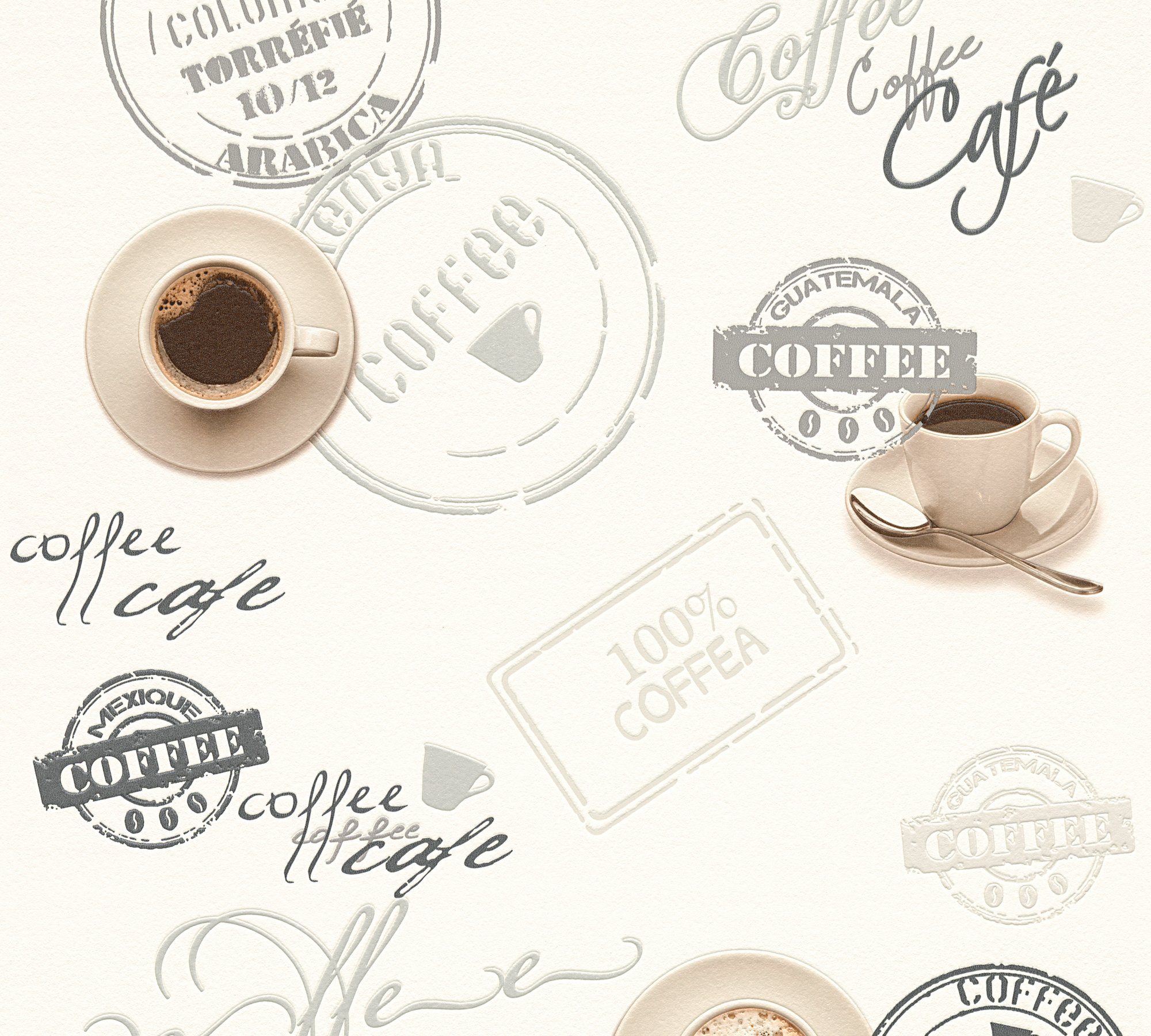 A.S. Création Schaumtapete Il Decoro Kaffee, aufgeschäumt, gemustert, mehrfarbig, Motiv, Tapete Ausgefallen Tapeten Wohnzimmer Schlafzimmer …
