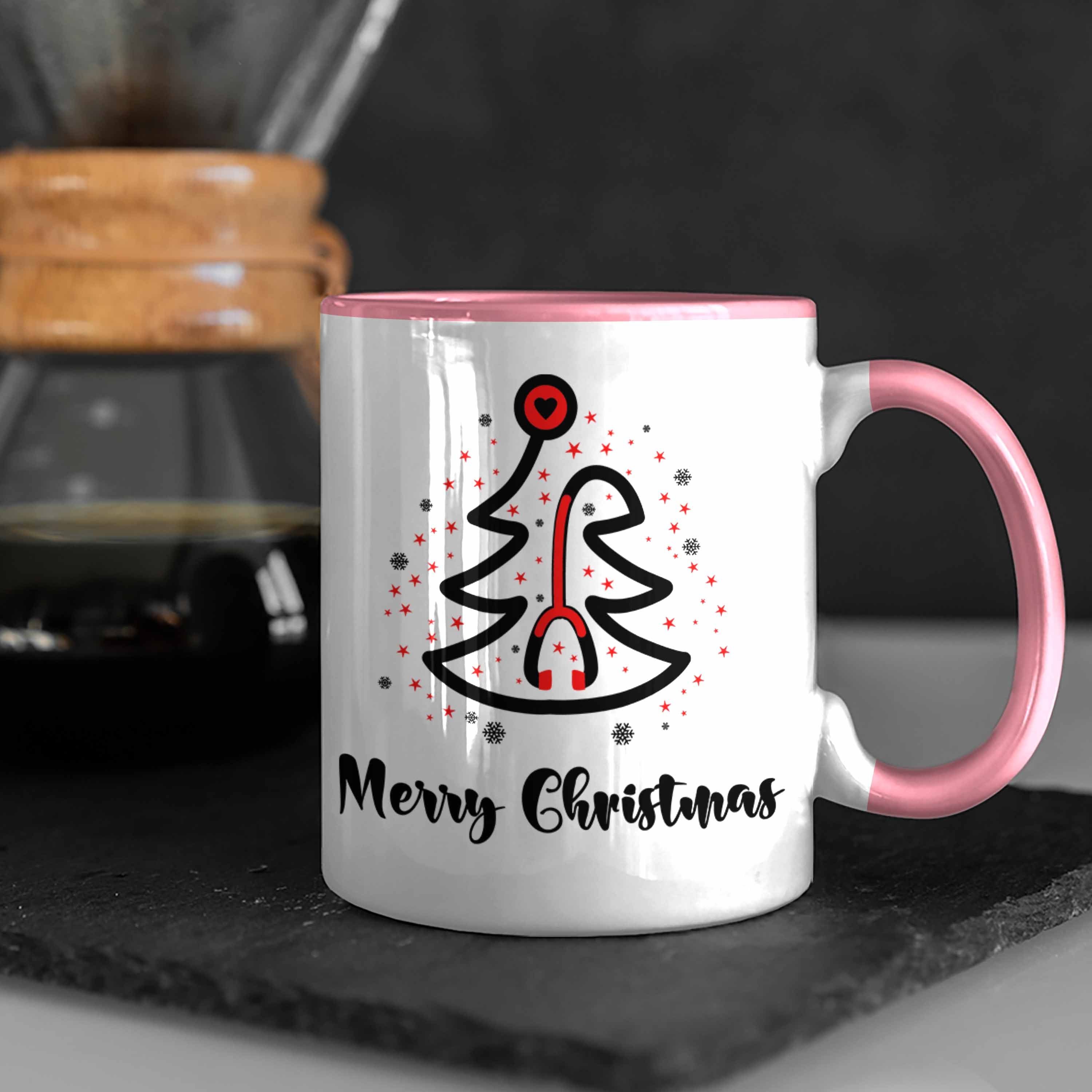 Rosa Krankenschwestern Merry Ärtzin Trendation Kaffeetasse Spritze Tasse Trendation Christmas - Weihnachten Tasse Arzt Krankenschwester Geschenk Geschenk Arzthelferin