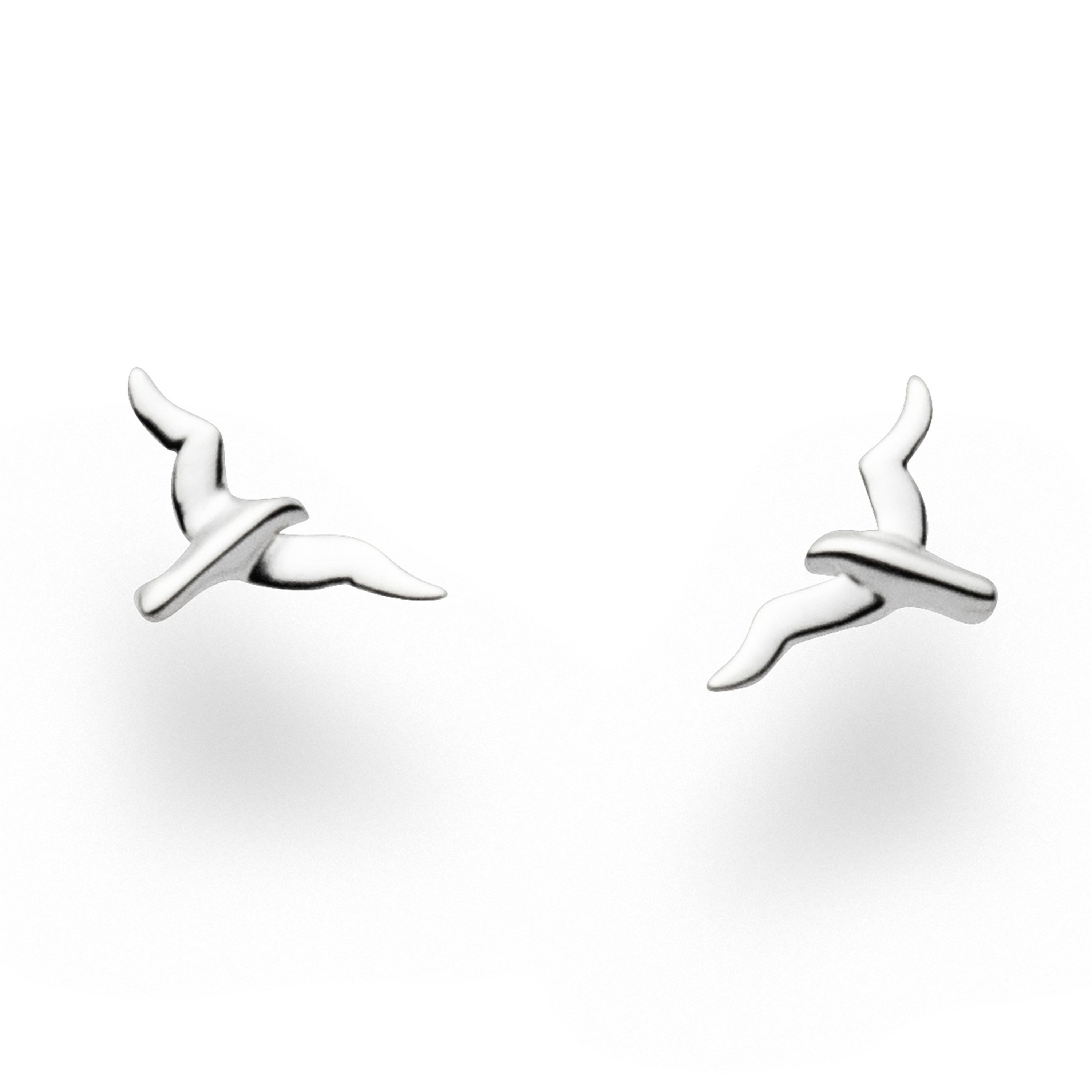 DUR Ohrstecker-Set Möwe O4689, 11x6 mm – Maritimer Ohrschmuck aus 925er Silber, Zarte Ohrringe mit Möwenmotiv für Küstenliebhaberinnen
