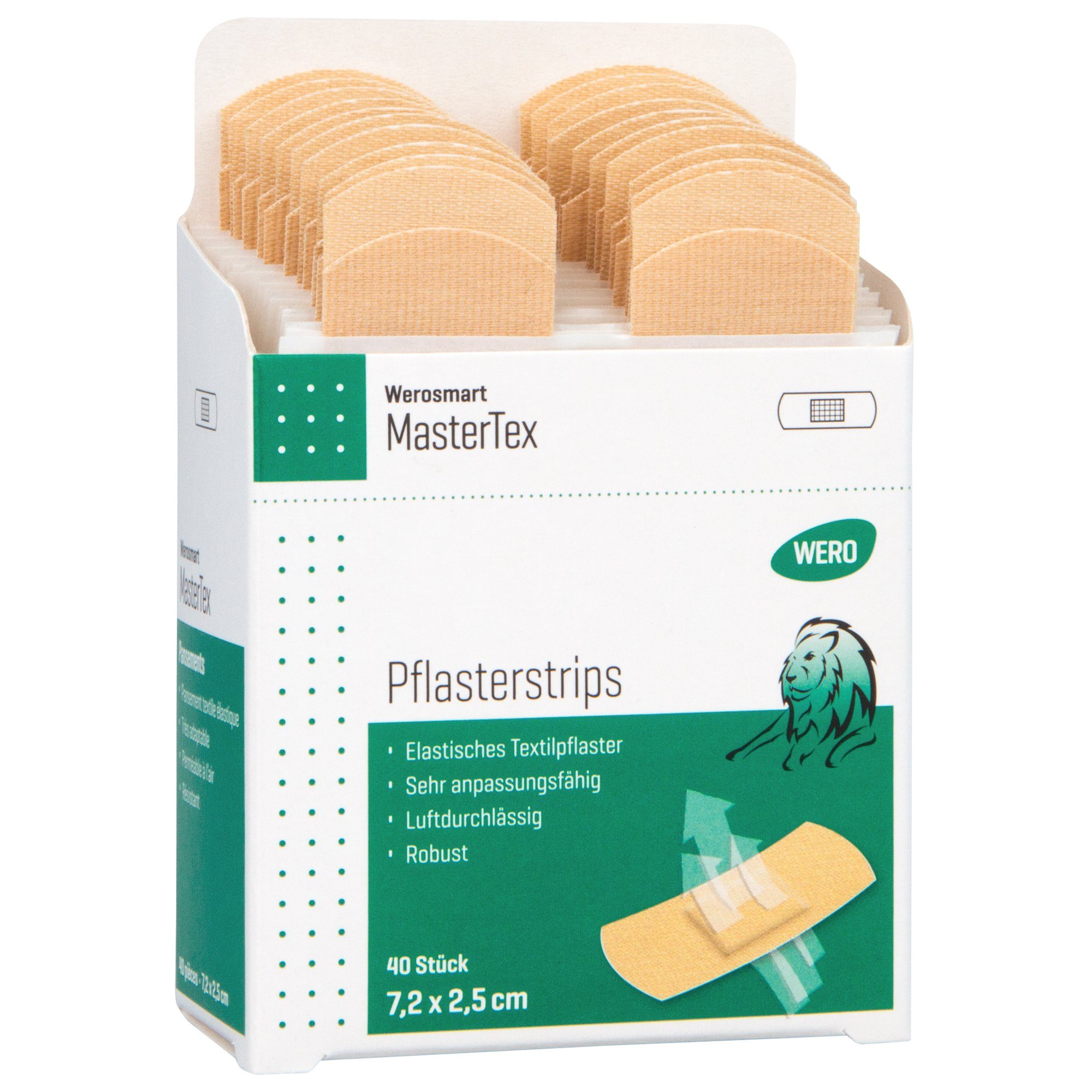 WERO Wundpflaster Werosmart MasterTex Pflasterstrips 7,2 x 2,5 cm