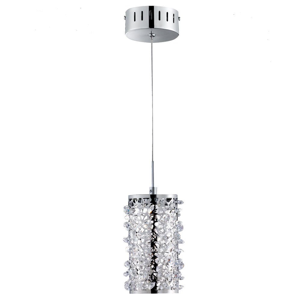 FISCHER & HONSEL LED Pendelleuchte, LED-Leuchtmittel fest verbaut, Warmweiß, LED Kristall Pendelleuchte für Ihren Wohnraum GLOSSY