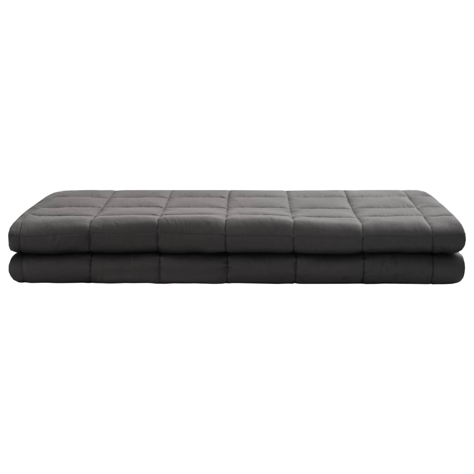 vidaXL Bettüberwurf Gewichtsdecke Anthrazit 200 x 200 cm 9 kg 100% Baumwolle 205T