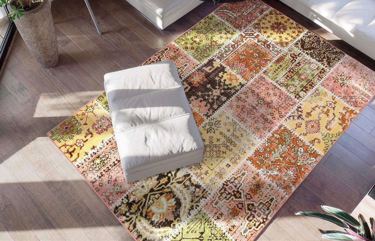 me gusta Teppich Ariya 425, rechteckig, Höhe: 6 mm, Flachflor, gekettelt, Wohnzimmer