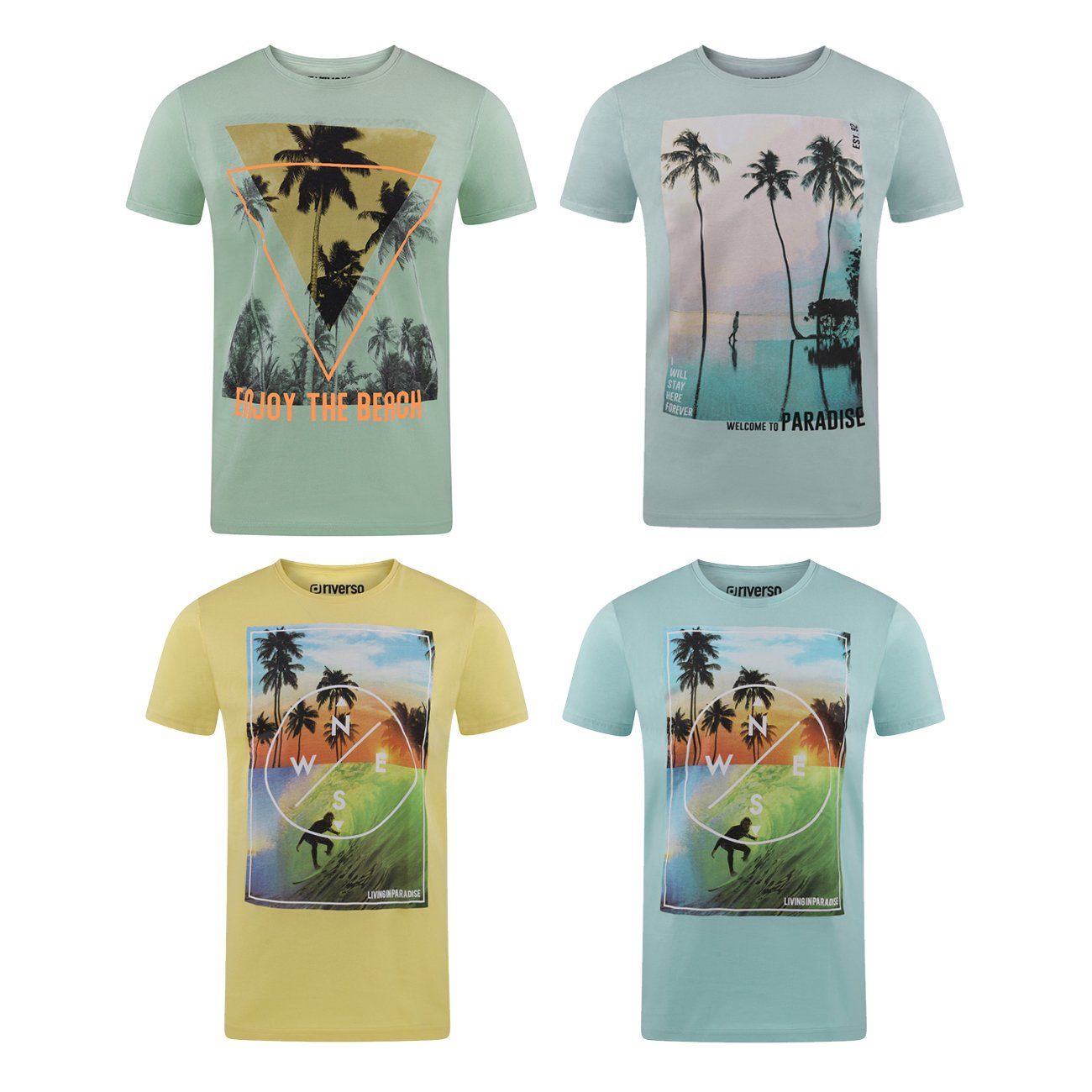 riverso T-Shirt Herren Fotoprintshirt RIVLukas Regular günstig online kaufen