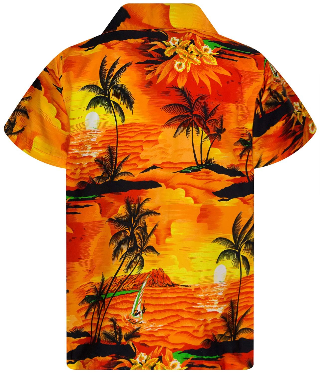 King Kameha Hawaiihemd Surf Kids Funky Hawaii-Hemd Kinder Kurzarm Front-Tasche Unisex