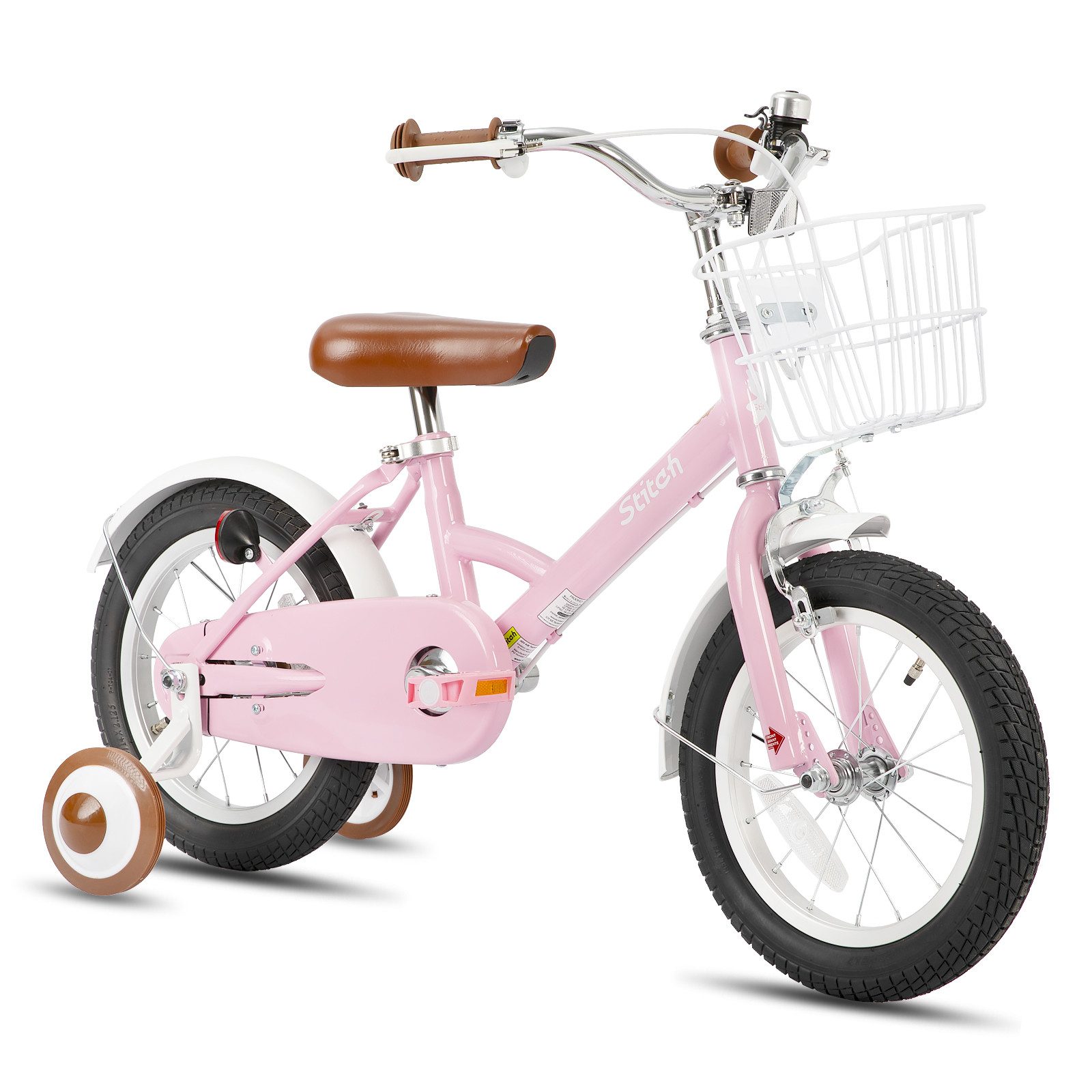 JOYSTAR Kinderfahrrad 12 16 18 Zoll Fahrrad für Kinder 3-6 Jahre alt Jungen und Mädchen, Ausgestattet mit Doppelhandbremsen, Stützrädern, Schutzblechen, Korb