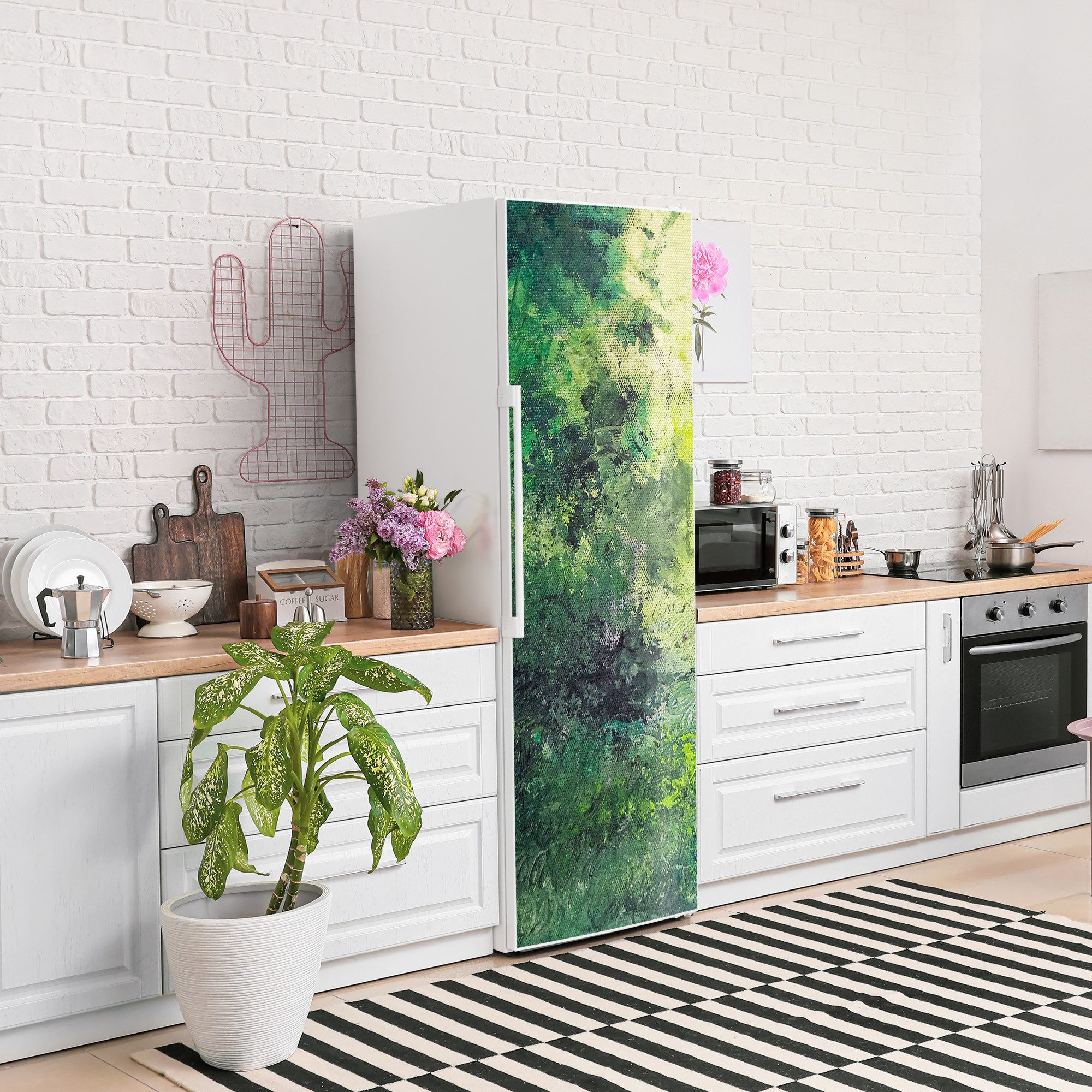 DEQORI Magnetfolie 'Grüner Zauber', Kühlschrank Magnetmatte magnetisch Magnetfolie Folie Schutz
