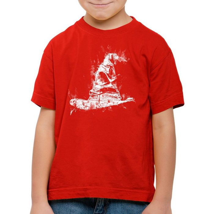 style3 Print-Shirt Kinder T-Shirt Sprechender Hut Potter Zauberer Hogwarts Harry voldemort snape