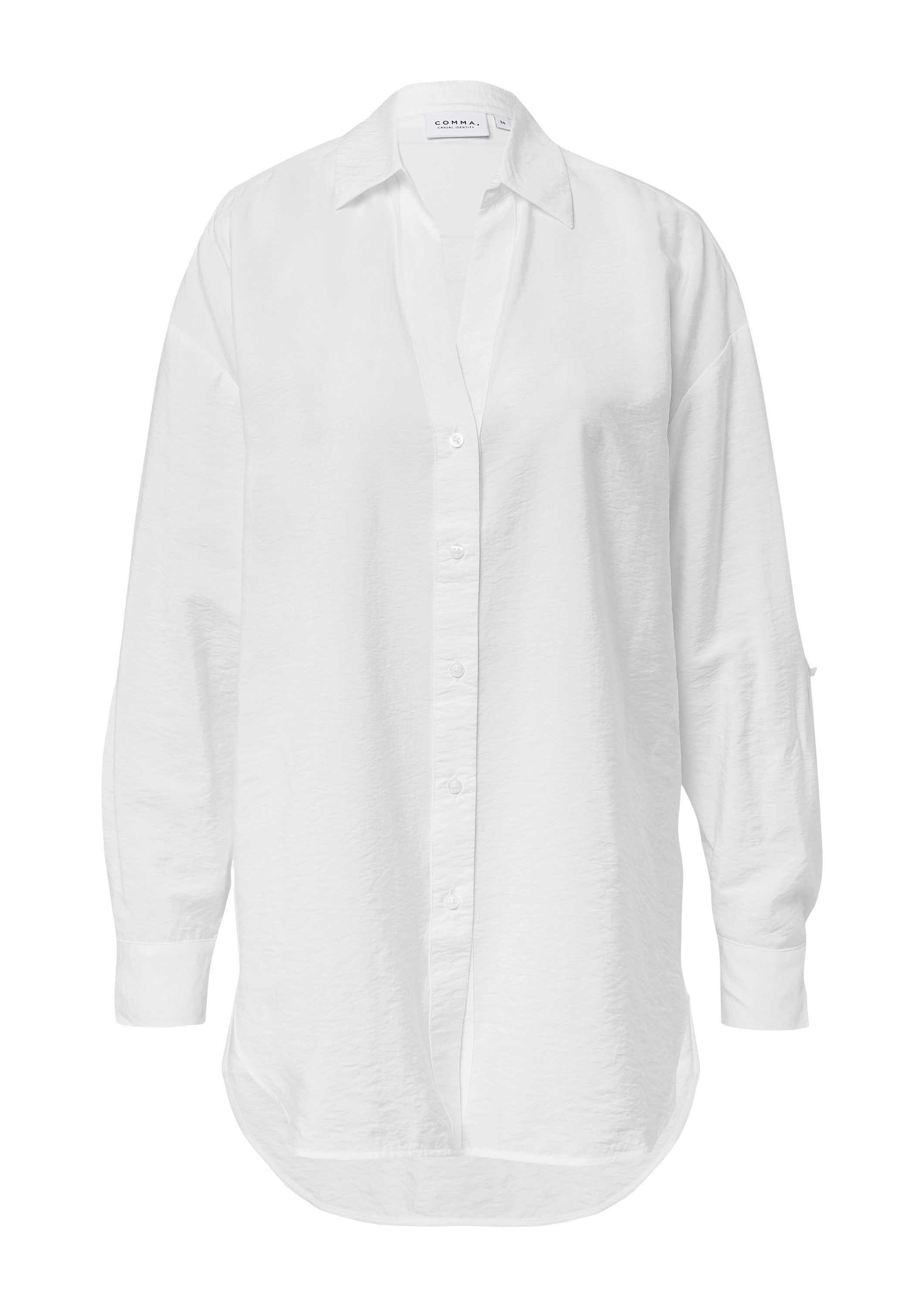 comma Langarmbluse Bluse Longbluse aus Viskosemix günstig online kaufen