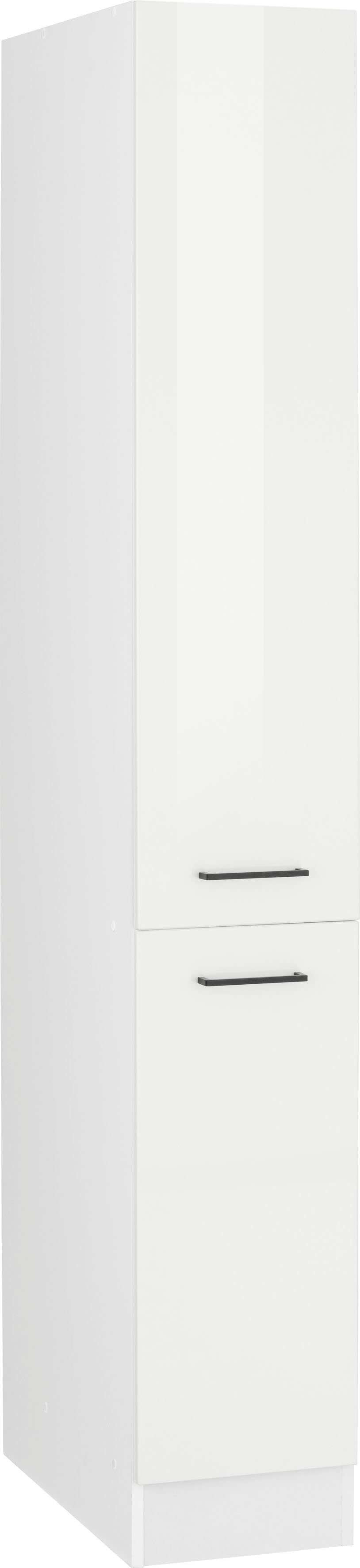KOCHSTATION Apothekerschrank KS-Trier 30 cm breit, 200 cm hoch, mit 2 Auszügen und 5 Ablagen