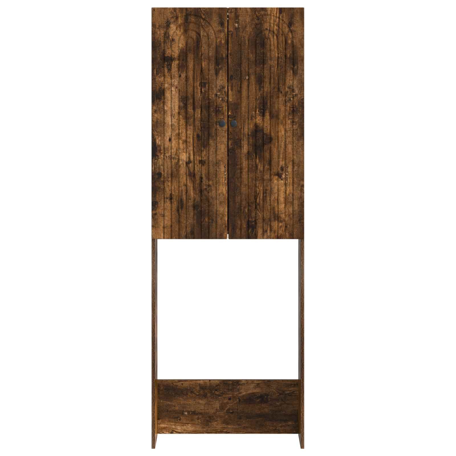 vidaXL Badezimmerspiegelschrank Toilettenschrank ALKMAAR Raucheiche 66 x 25,5 x 190 cm