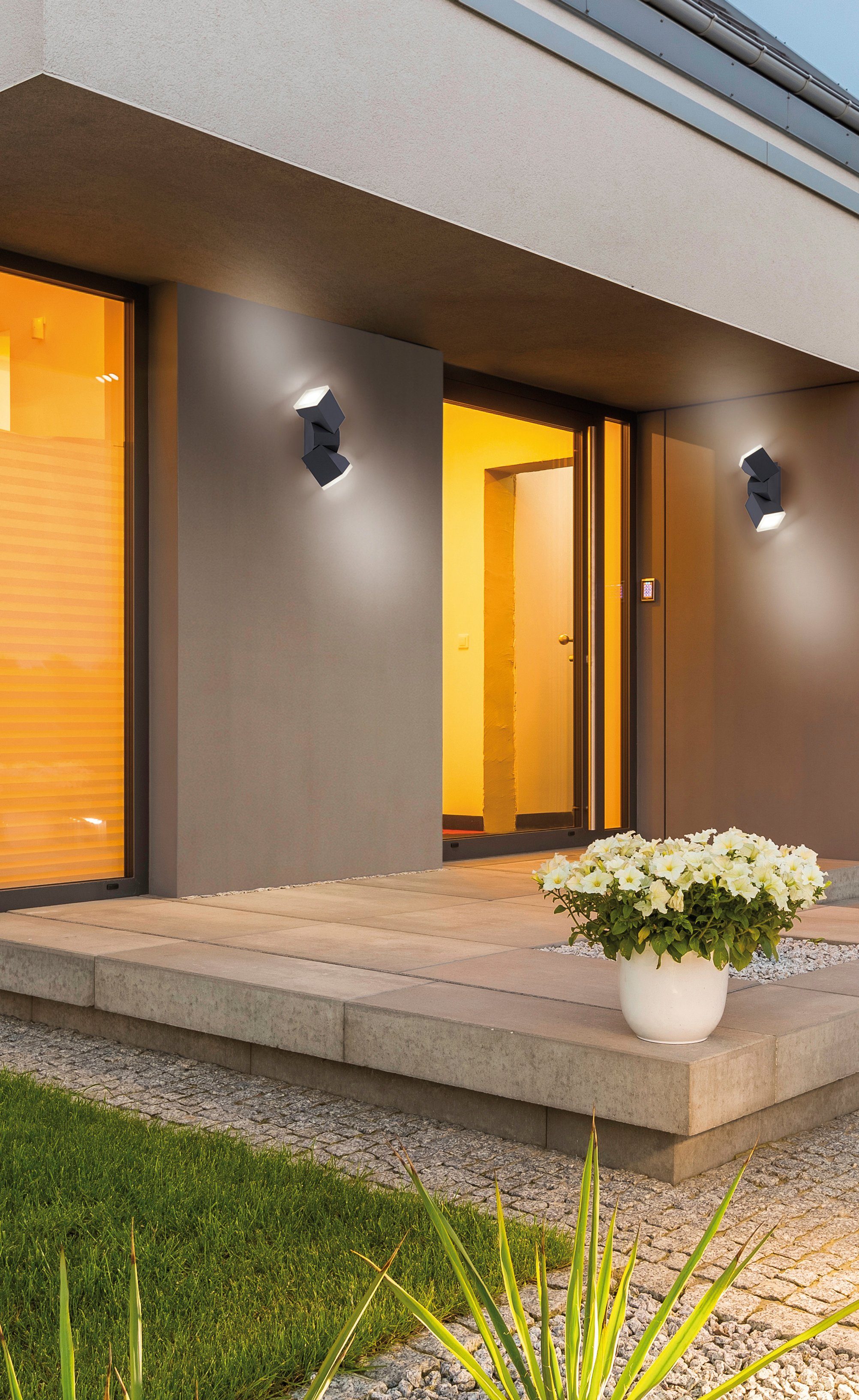 Außen-Wandleuchte und Neuhaus Paul Schutzart Ryan, Innenbereich IP, LED LED integriert, Für fest Außen- Warmweiß,