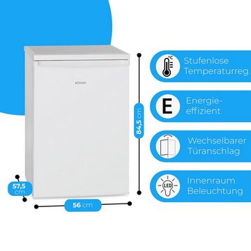 BOMANN Kühlschrank KS 2184 weiß, 84.5 cm hoch, 56 cm breit, mit Gefrierfach, 120L Nutzinhalt
