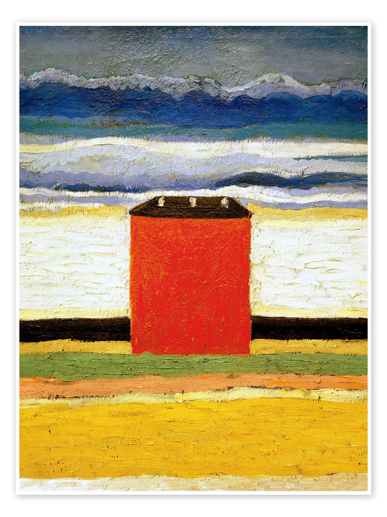 Posterlounge Wandbild Rotes Haus, Kasimir Sewerinowitsch Malewitsch, erhältlich als Poster, Leinwandbild, Wandsticker oder Acrylglasbild