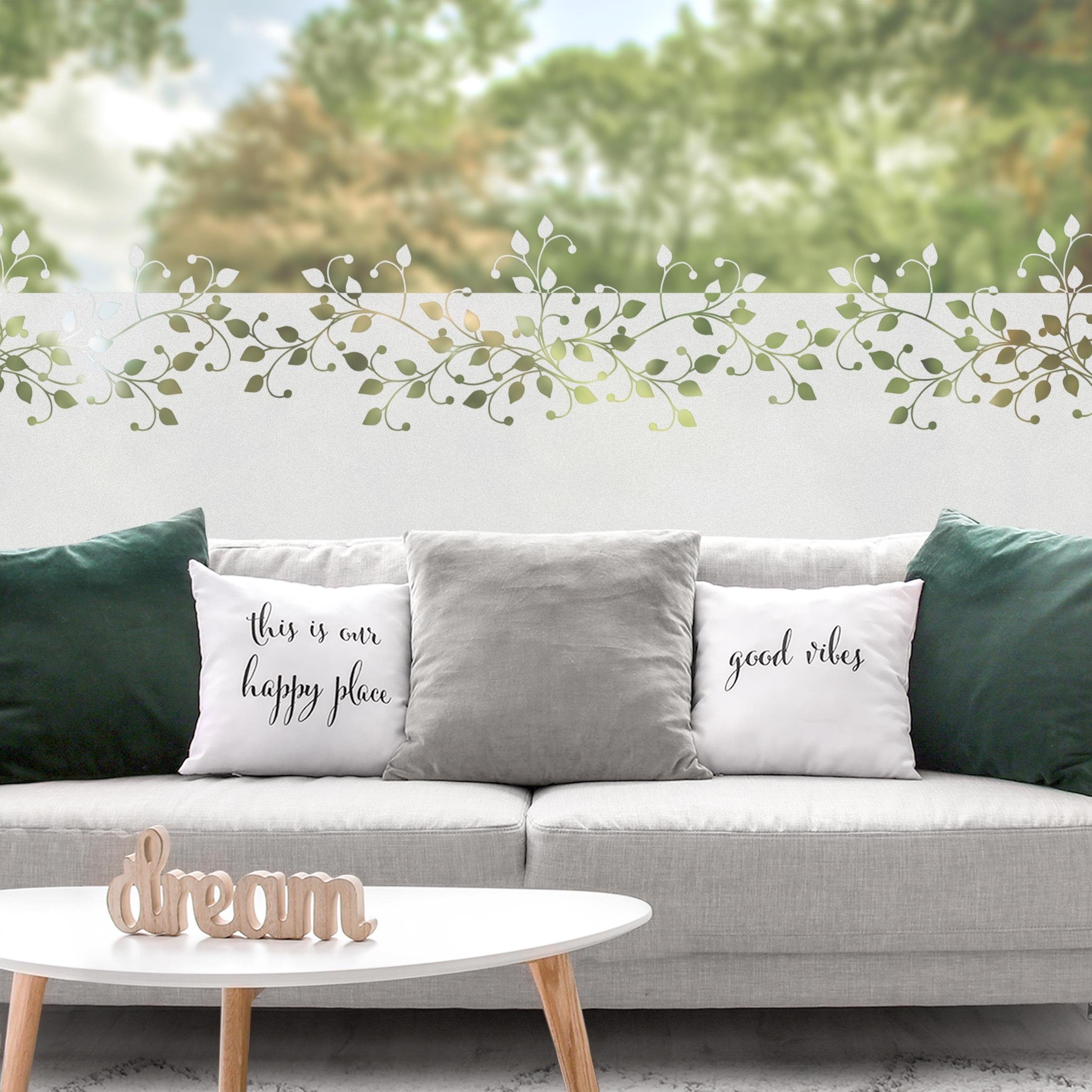 Bilderdepot24 Fensterfolie statisch haftend Motiv Fensterdeko Geschmeidige Ranke Bordüre Blume, blickdicht, Innen Fenster Tür Balkontür Küche Badezimmer Wohnzim – Bild 5 von 5