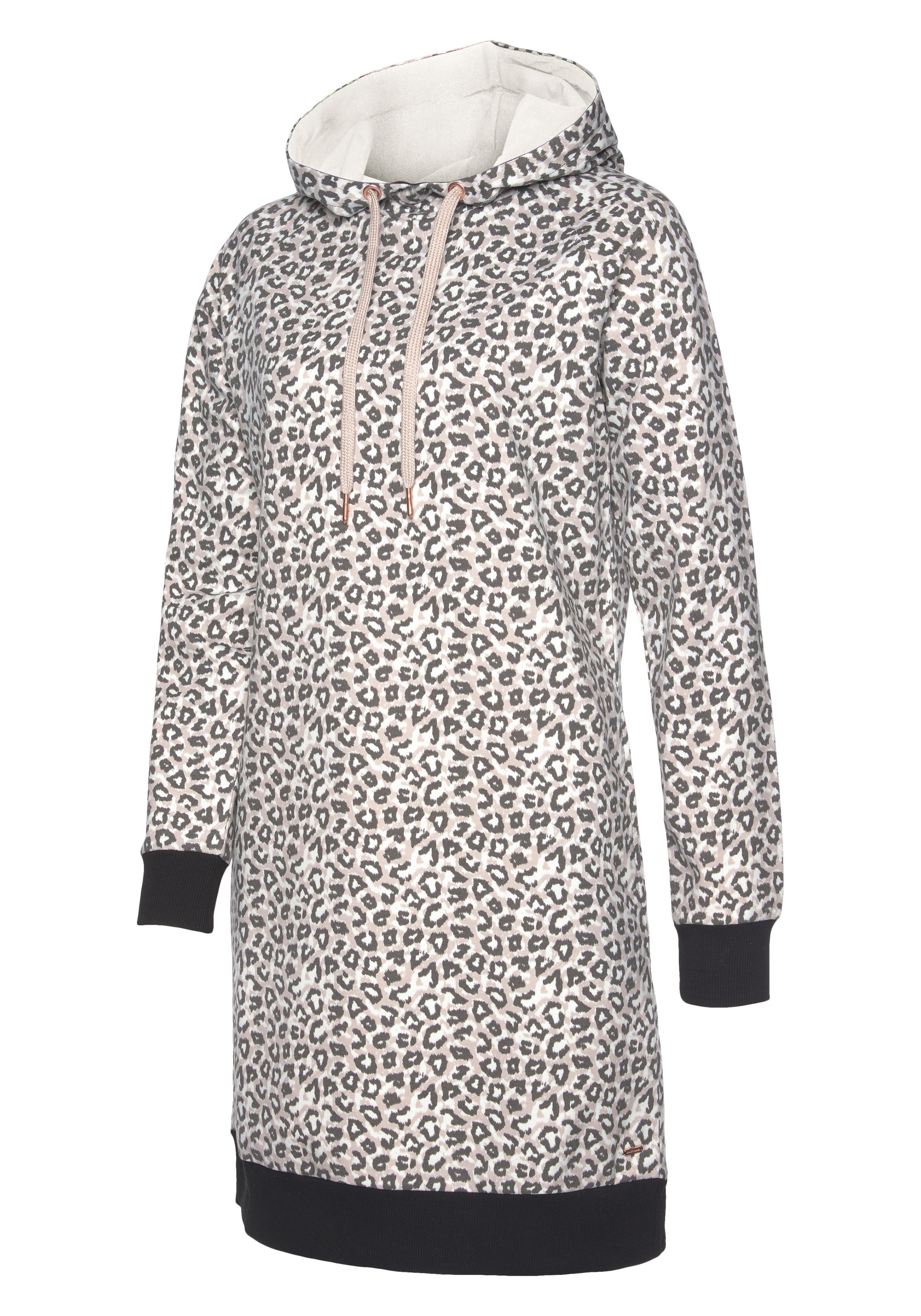 LASCANA Sweatkleid mit Kapuze und seitlichen Eingrifftaschen, Loungewear – Bild 5 von 5