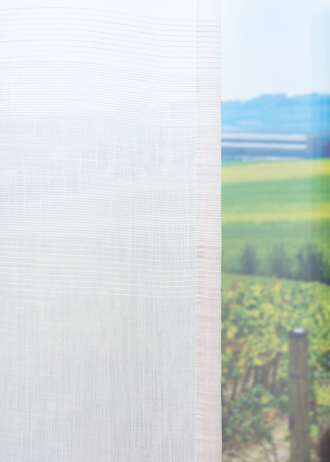 beige Ösenschal HxB (1 weiß-beige transparent, Merey, 245x140cm LYSEL®, St), Vorhang