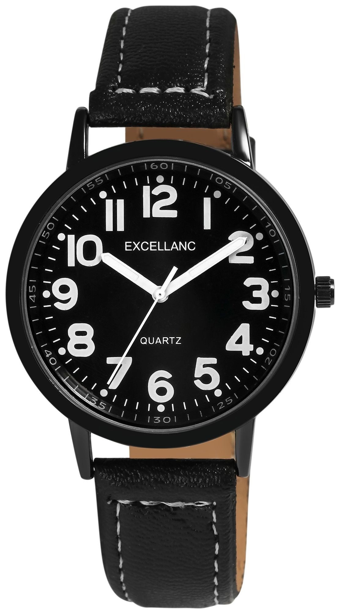 EXCELLANC Quarzuhr 2900232 Excellanc Herrenuhr Kunstleder lumineszierende Z günstig online kaufen